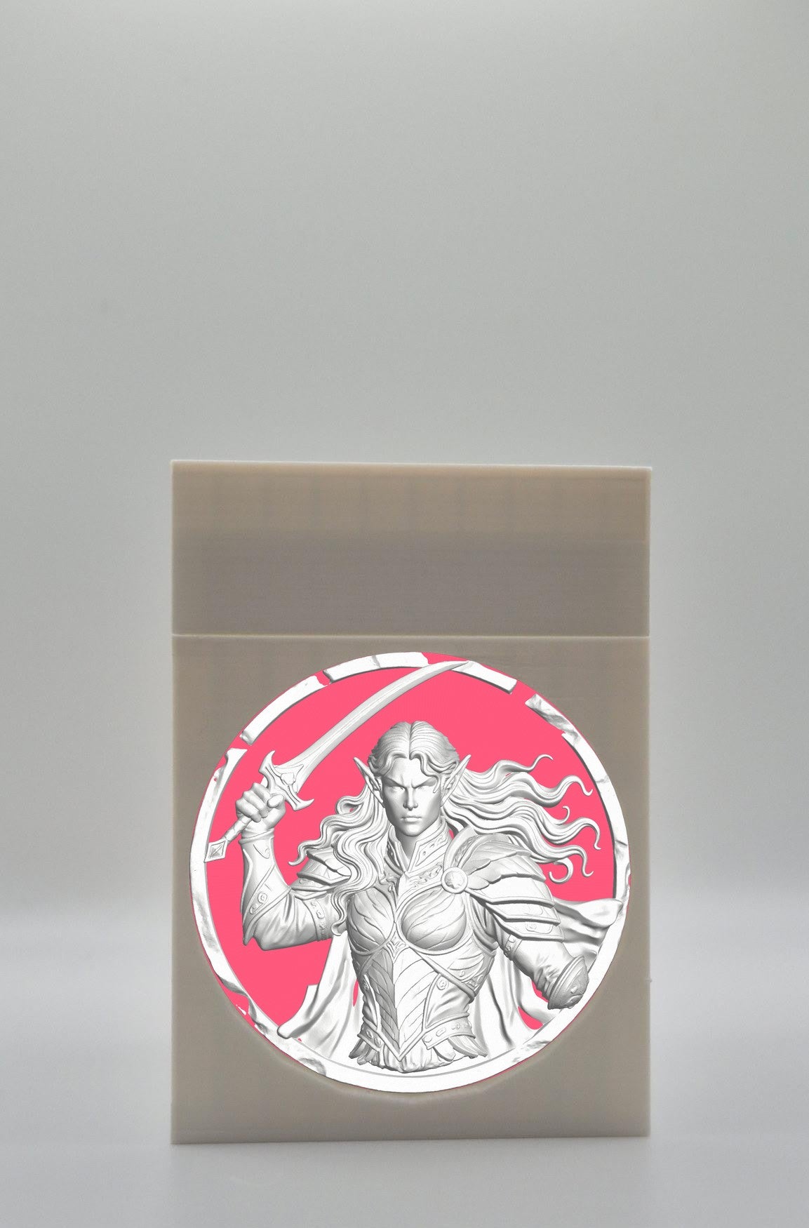 Elvish Warrior Card Box — White