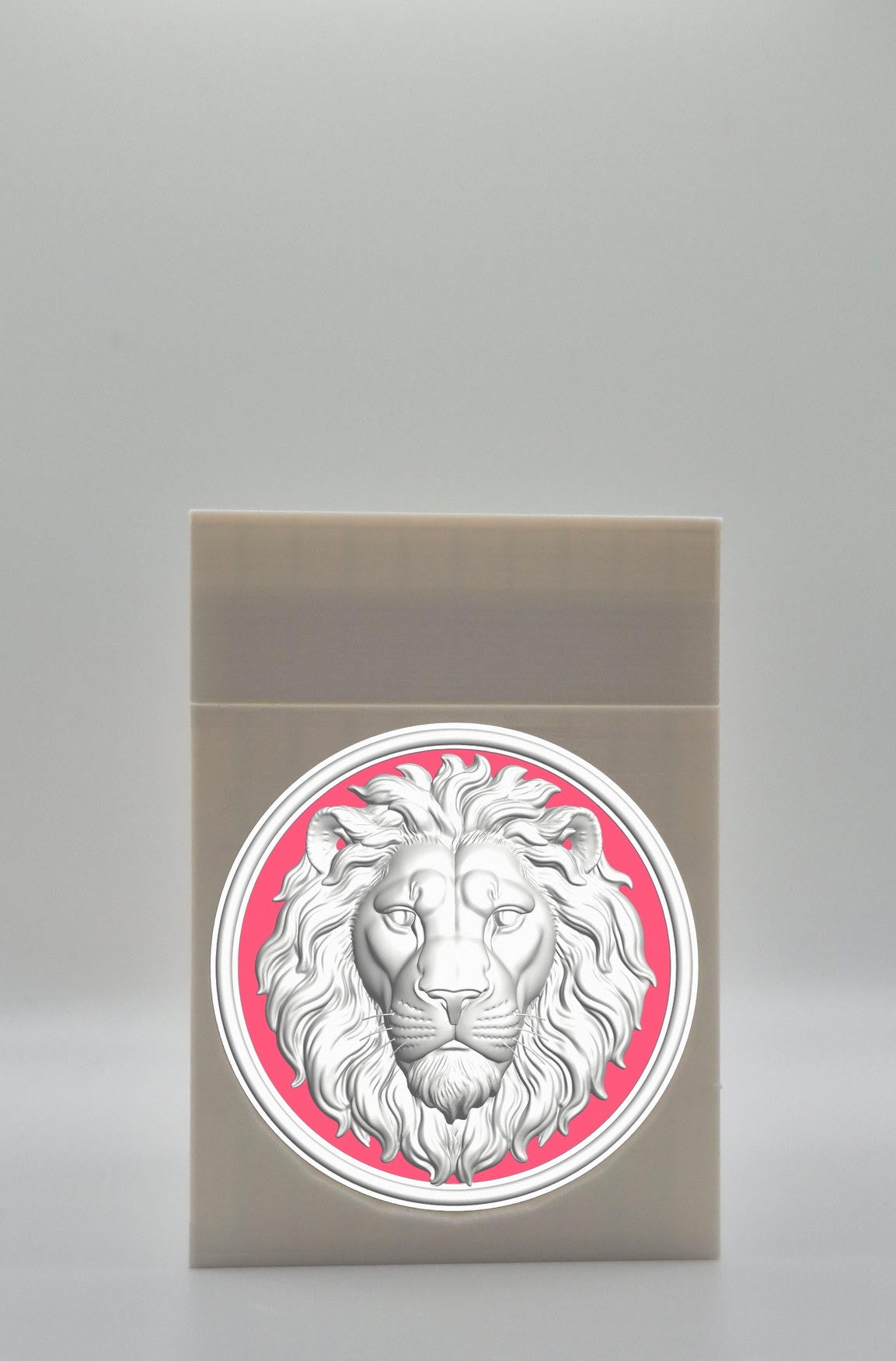Lion Card Box — White