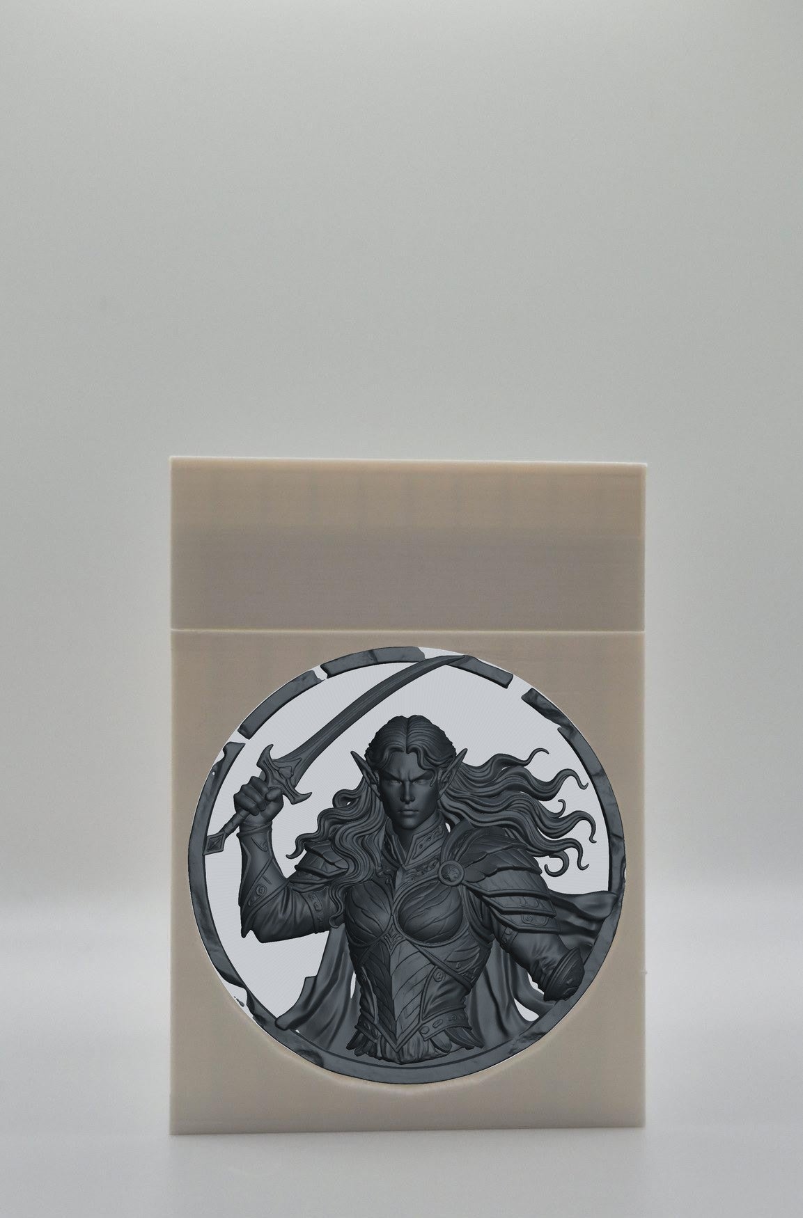 Elvish Warrior Card Box — White