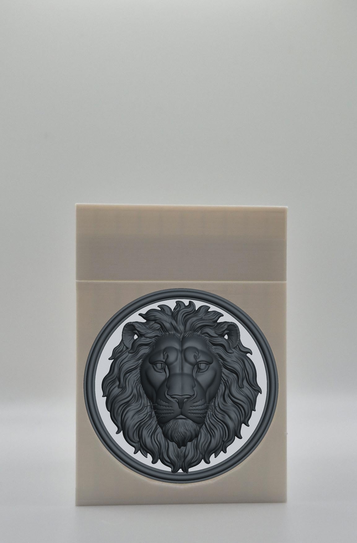 Lion Card Box — White