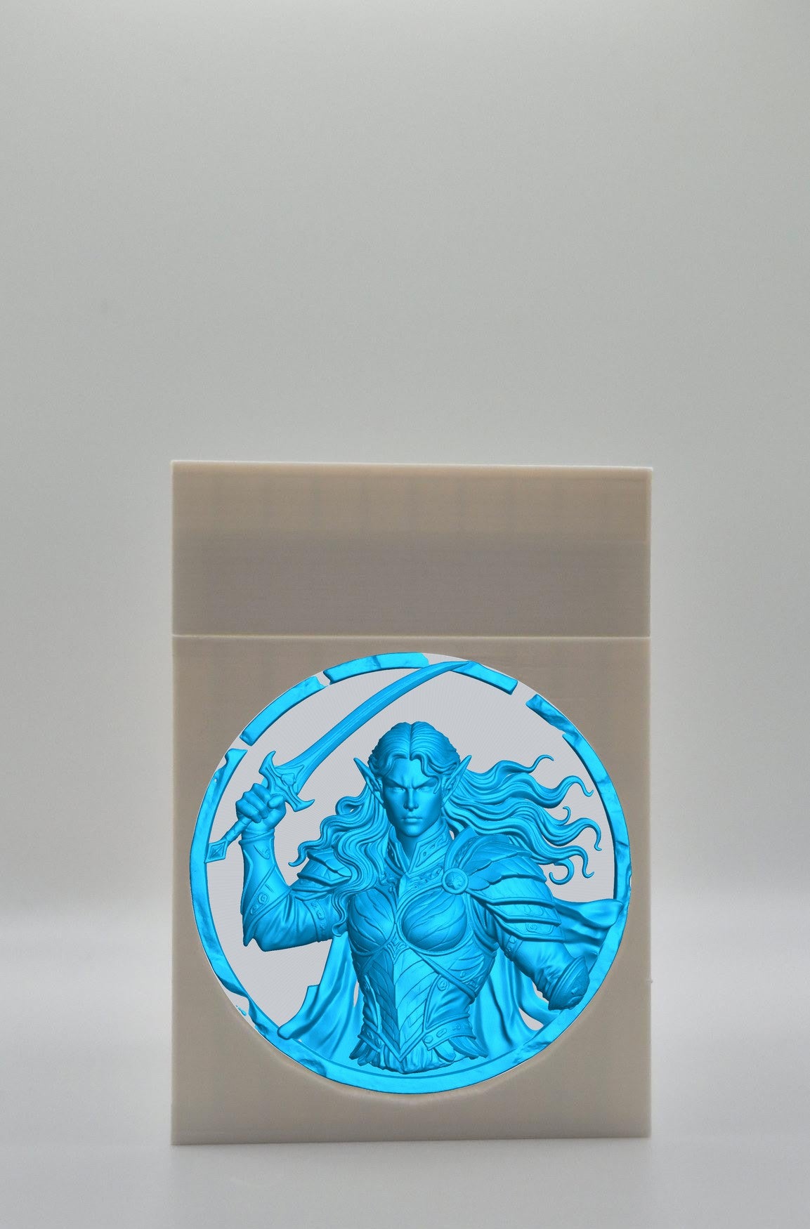 Elvish Warrior Card Box — White