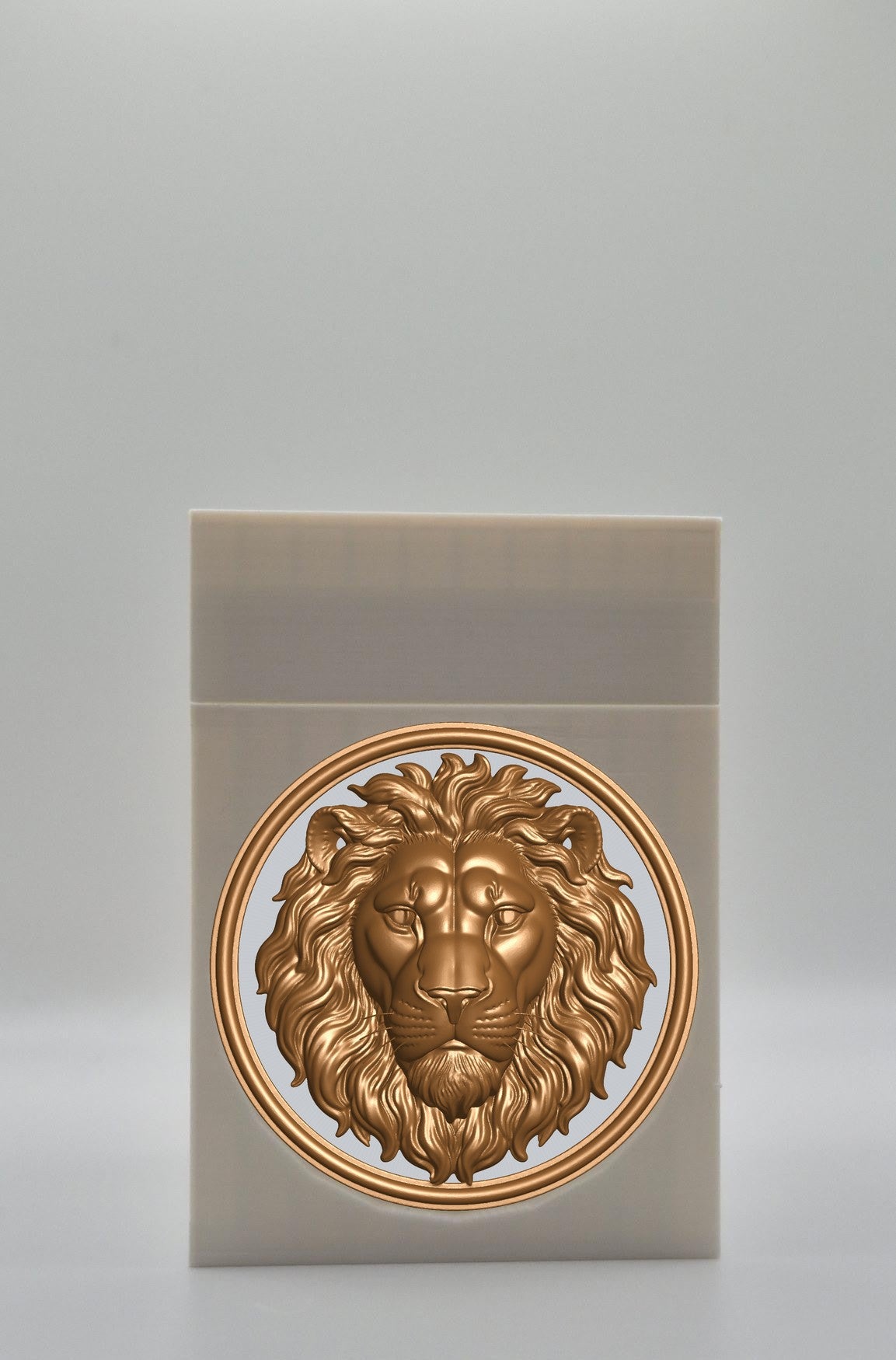Lion Card Box — White