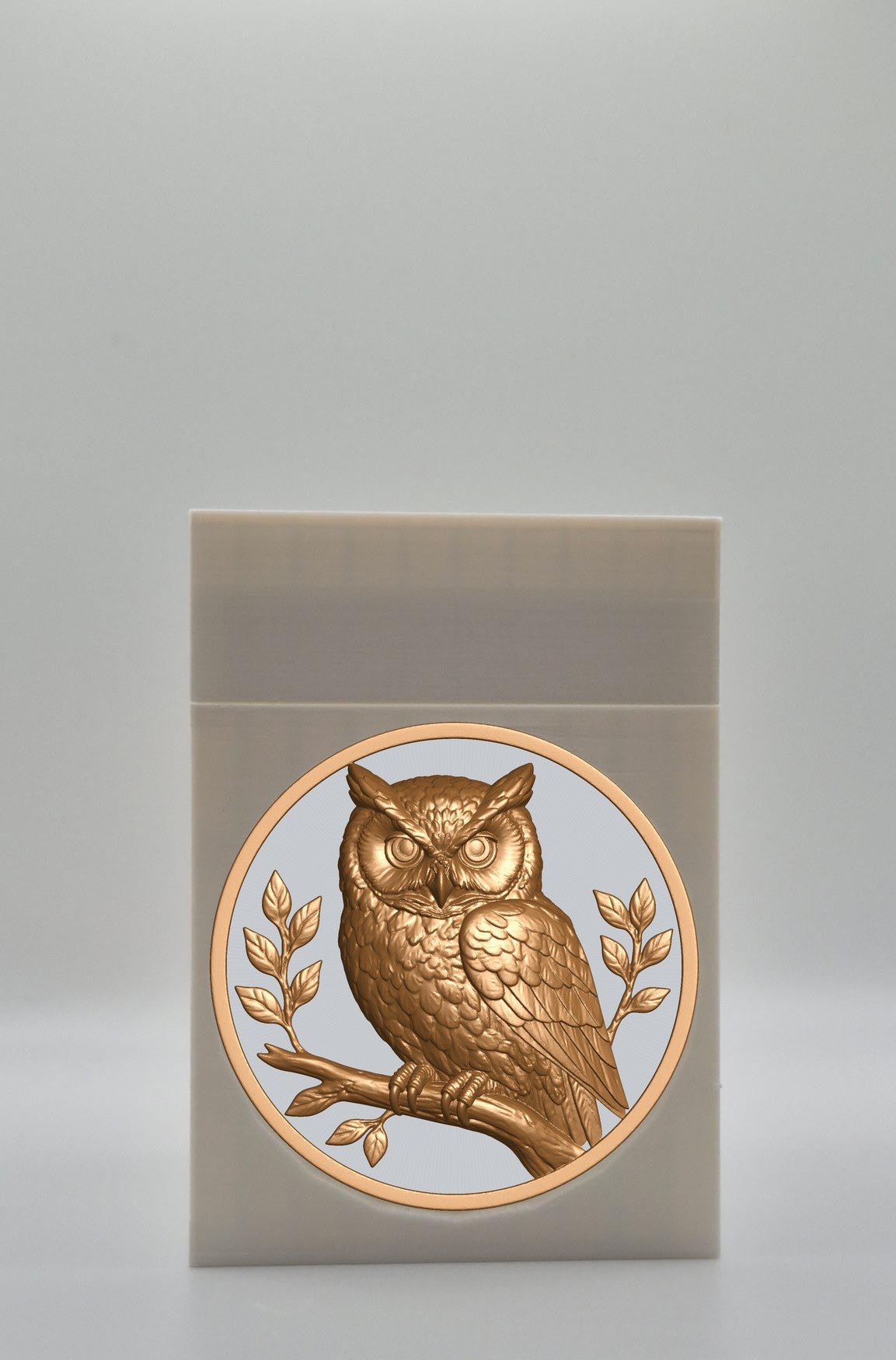 Owl Card Box — White