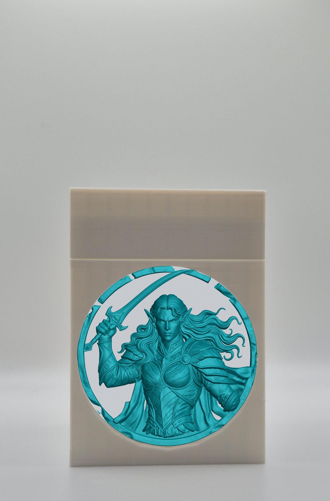 Elvish Warrior Card Box — White