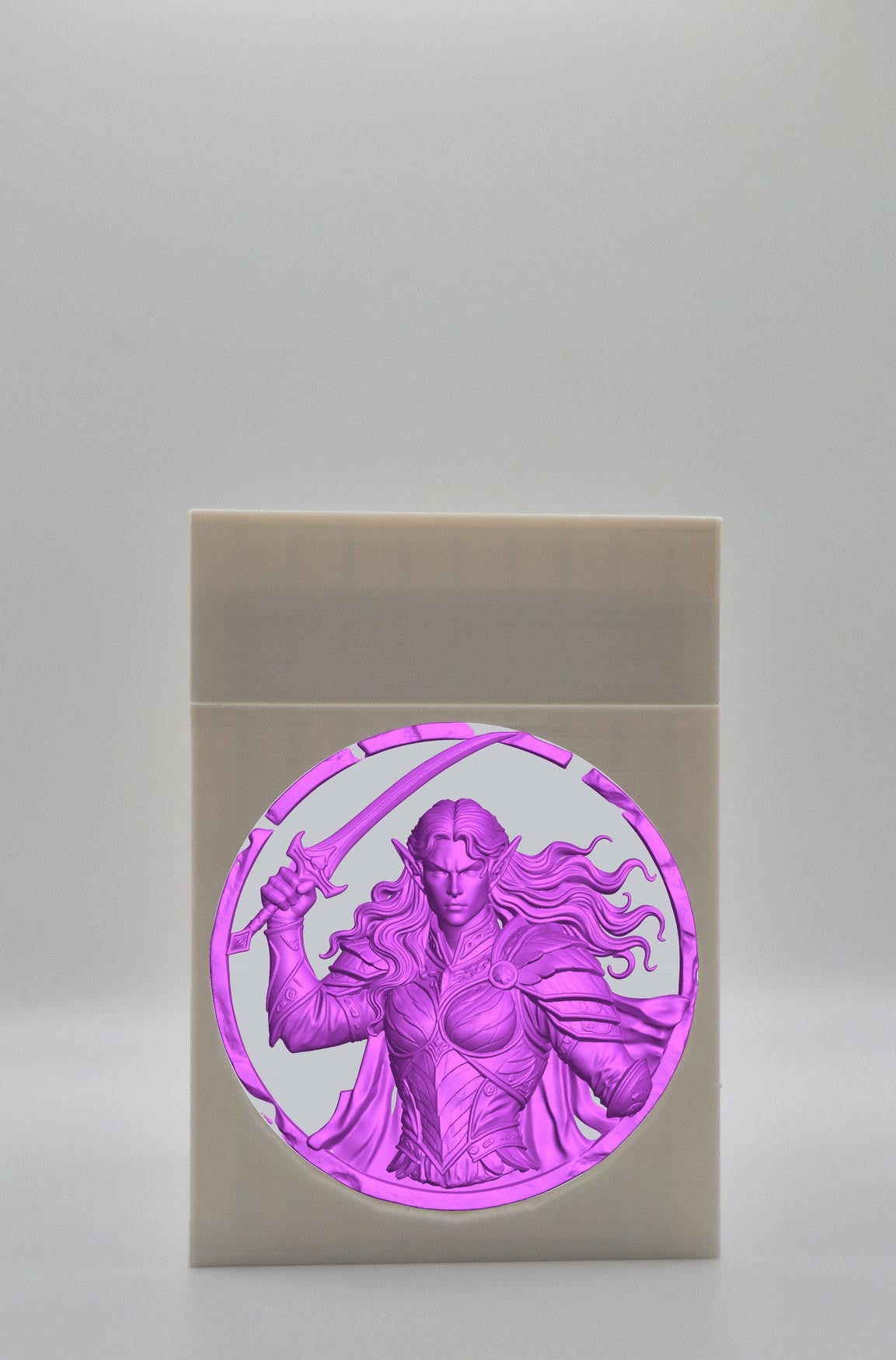 Elvish Warrior Card Box — White