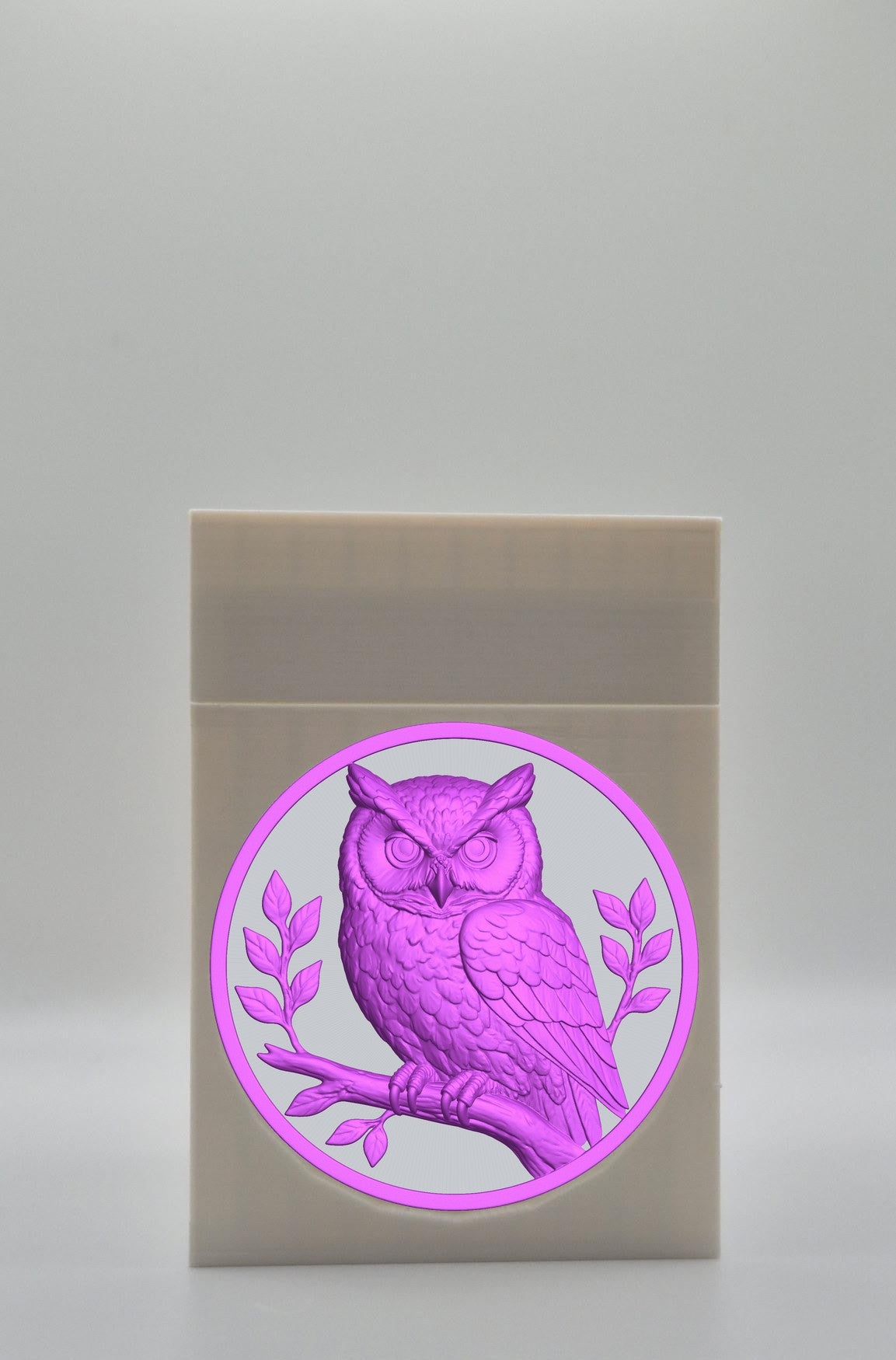 Owl Card Box — White