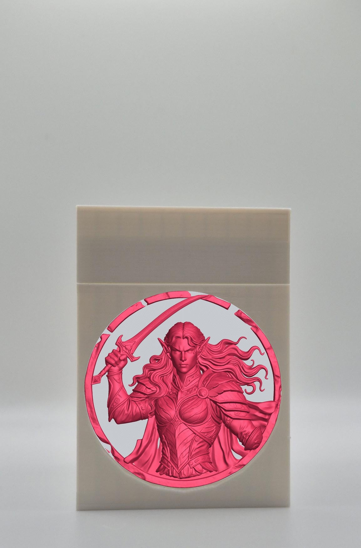 Elvish Warrior Card Box — White