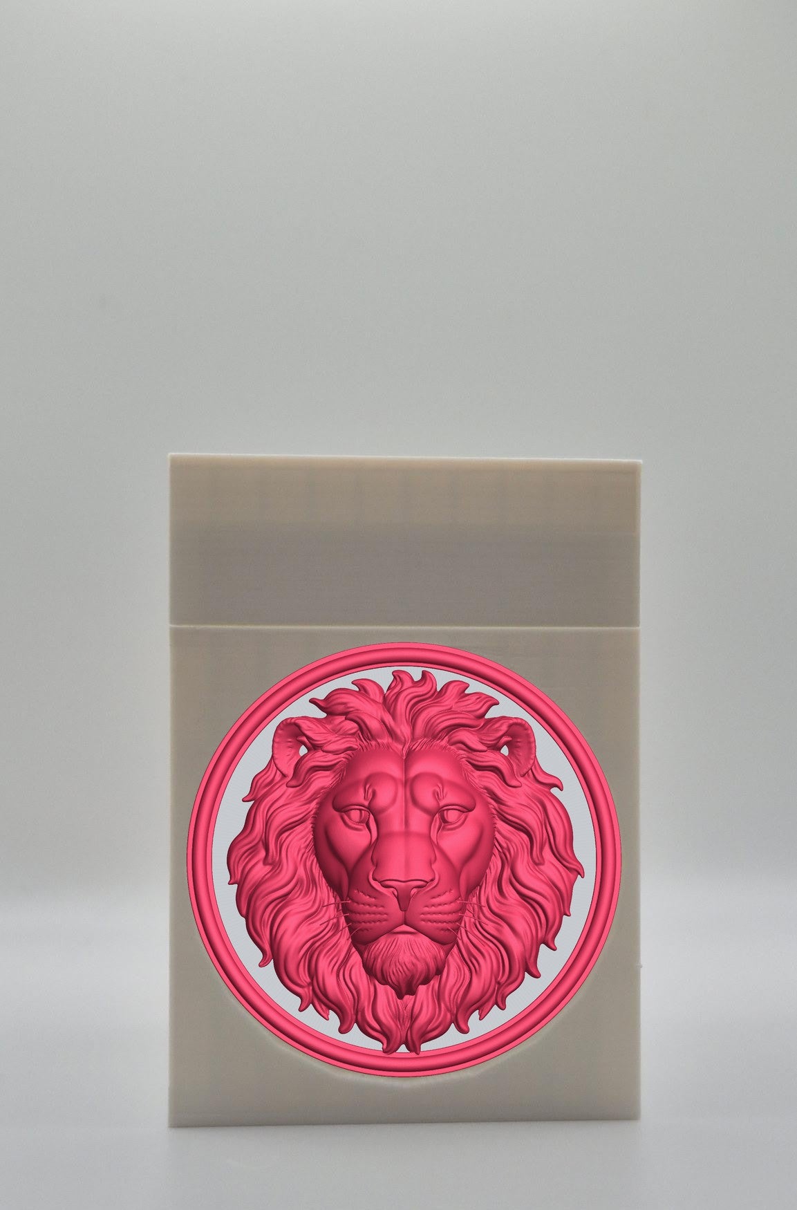 Lion Card Box — White