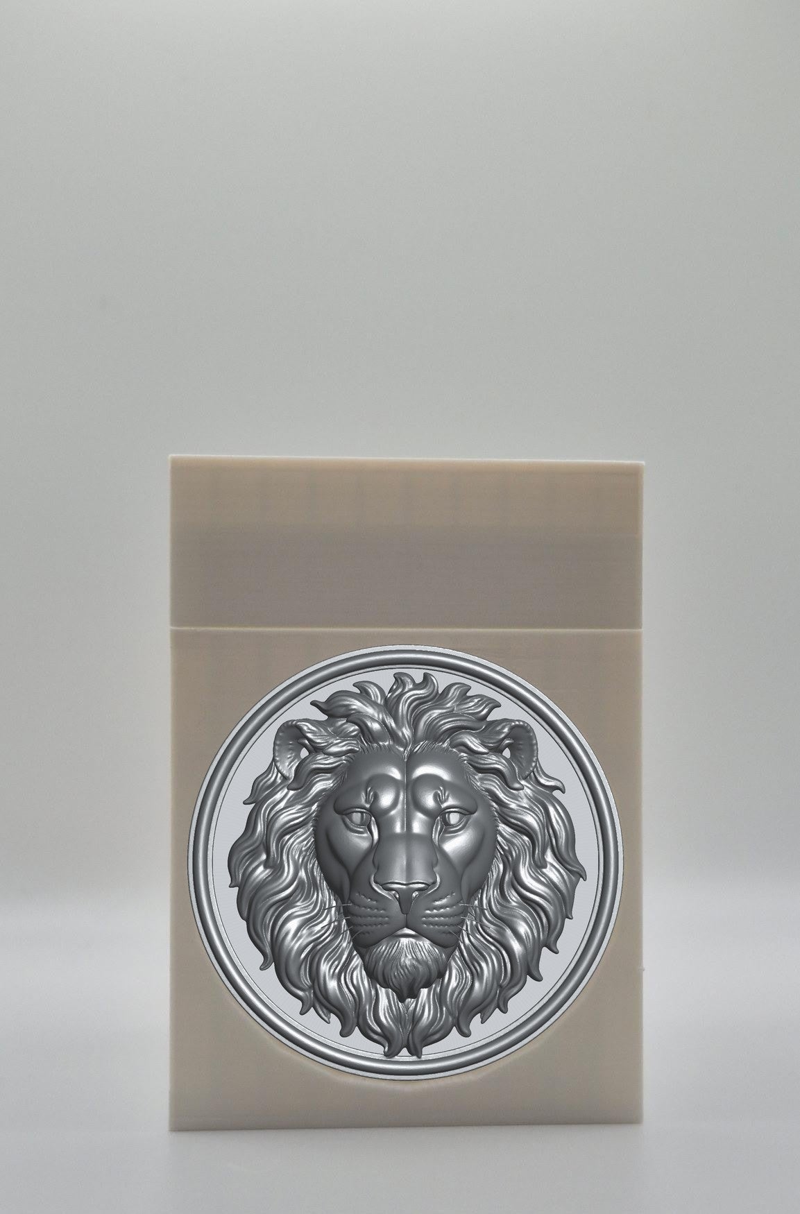 Lion Card Box — White