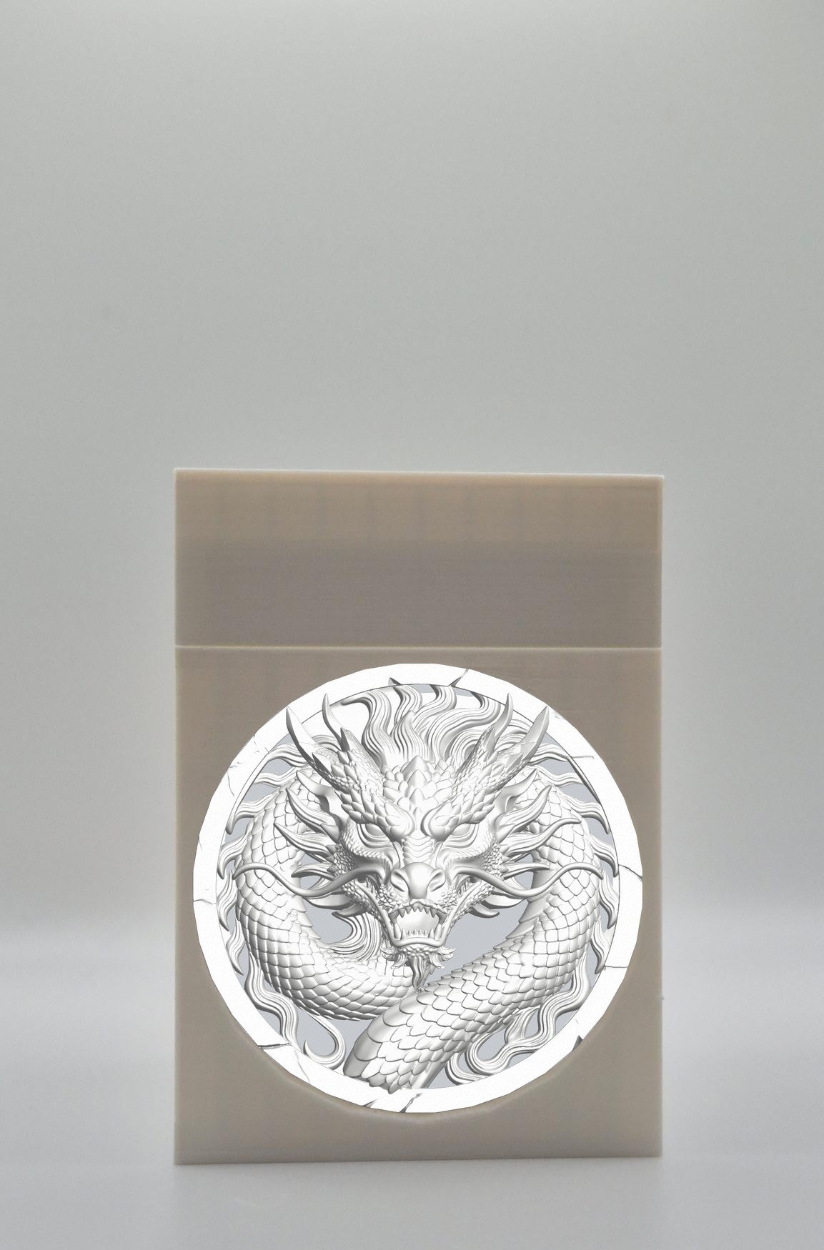 Dragon Card Box — White