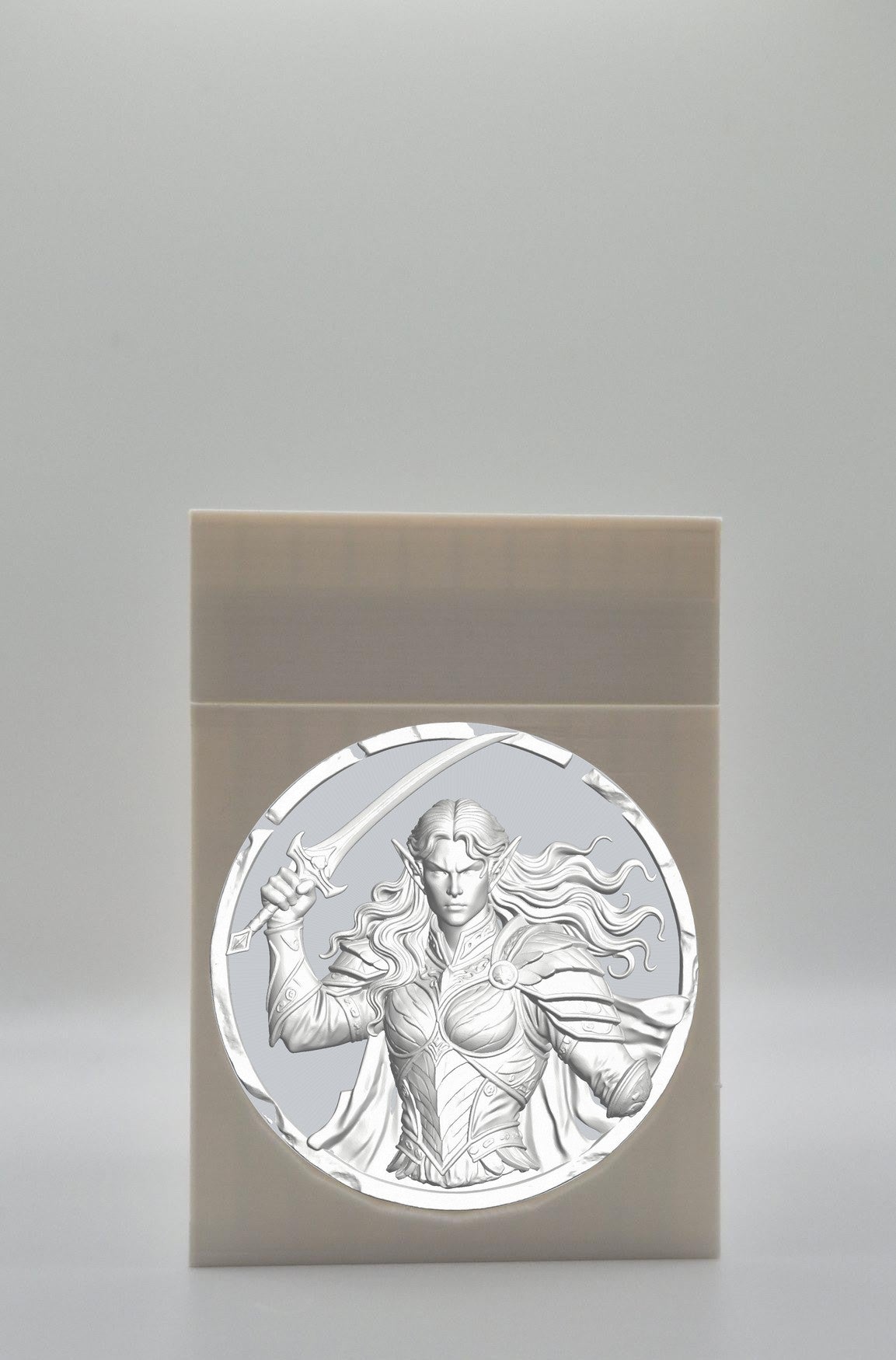 Elvish Warrior Card Box — White