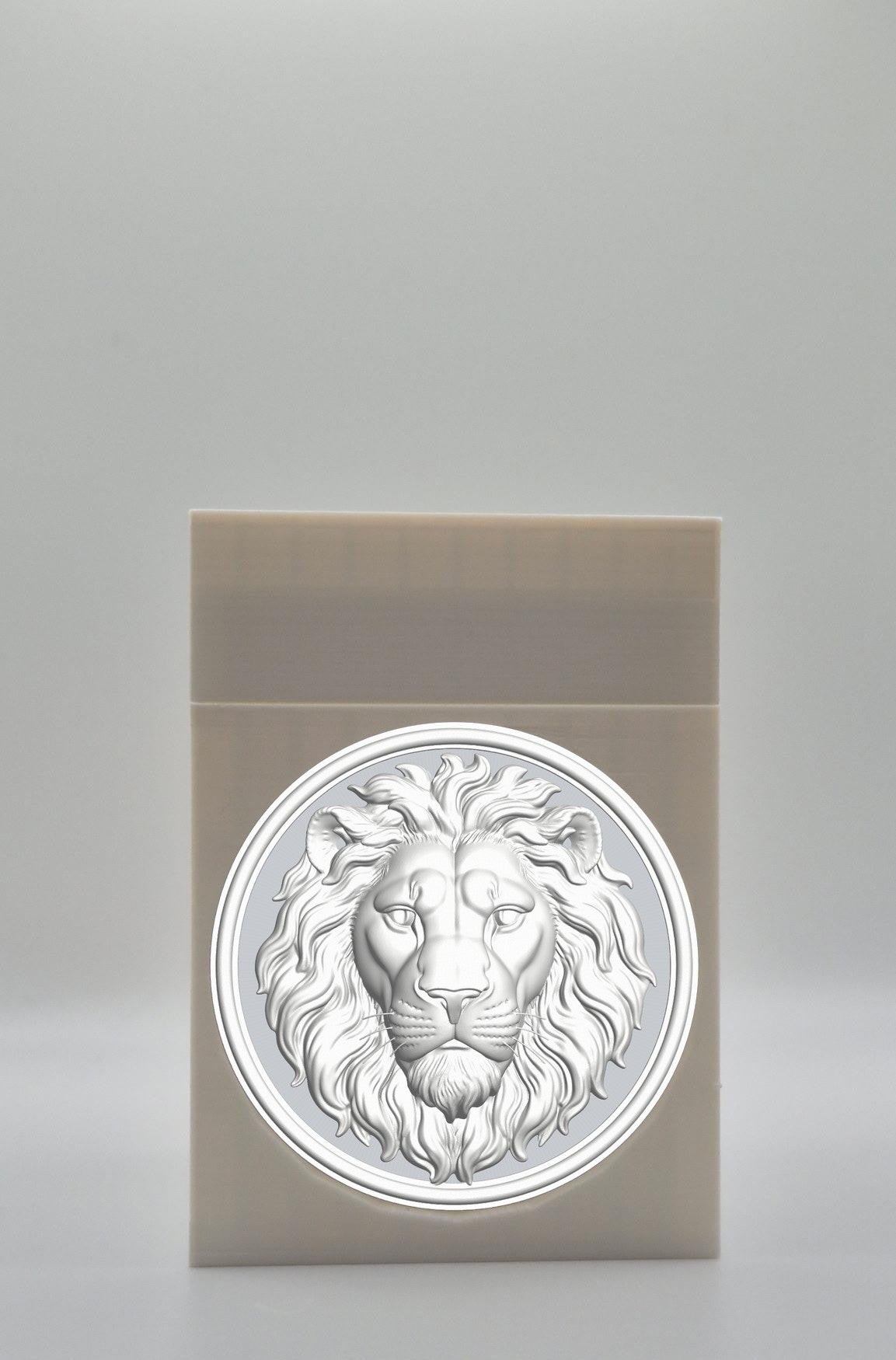 Lion Card Box — White
