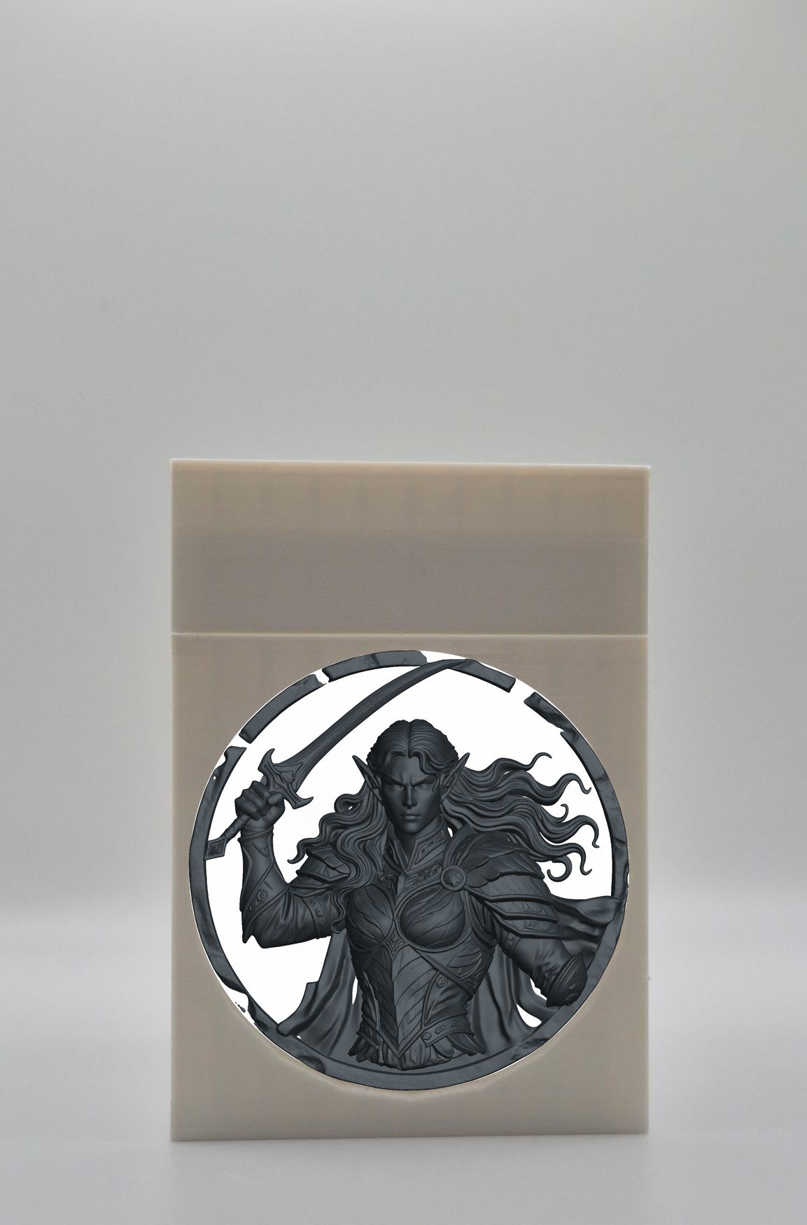 Elvish Warrior Card Box — White