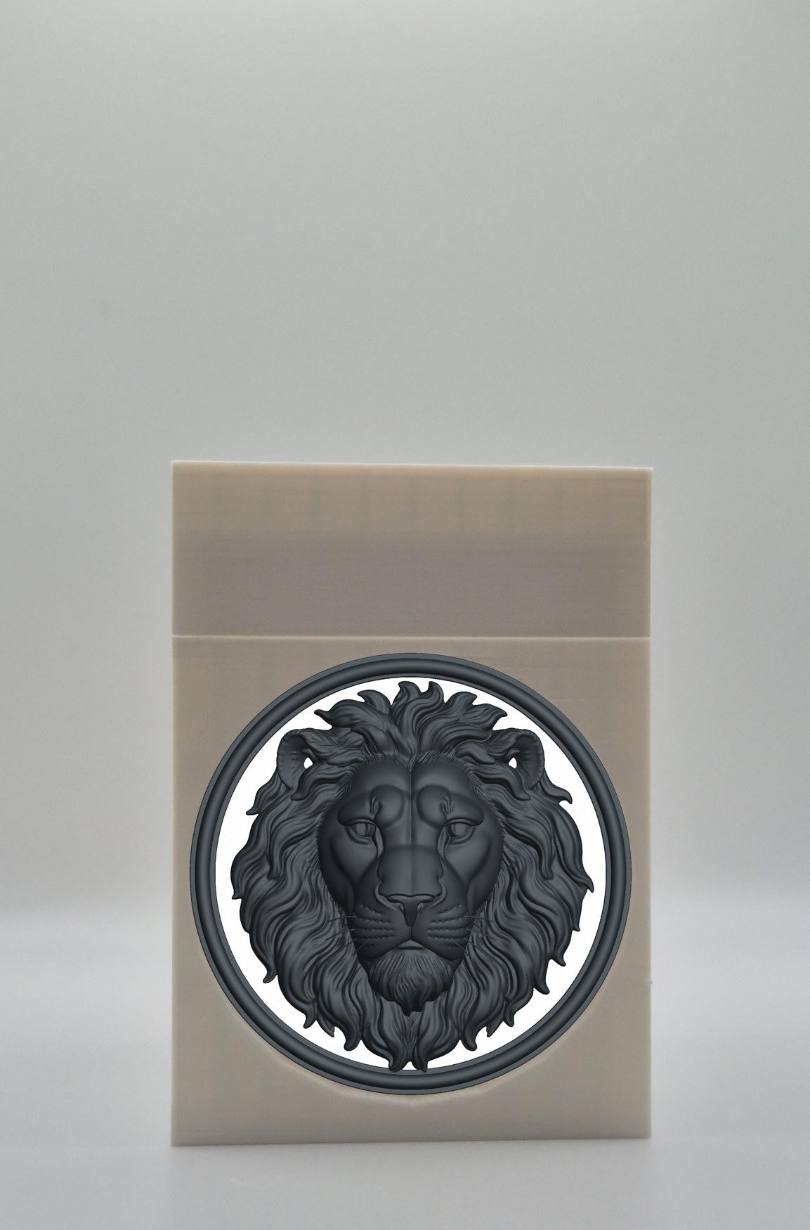 Lion Card Box — White