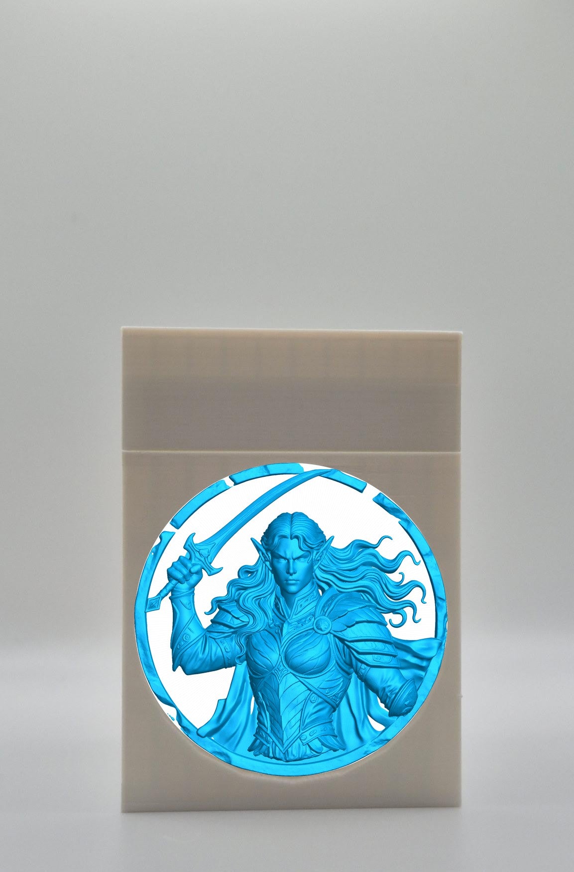 Elvish Warrior Card Box — White