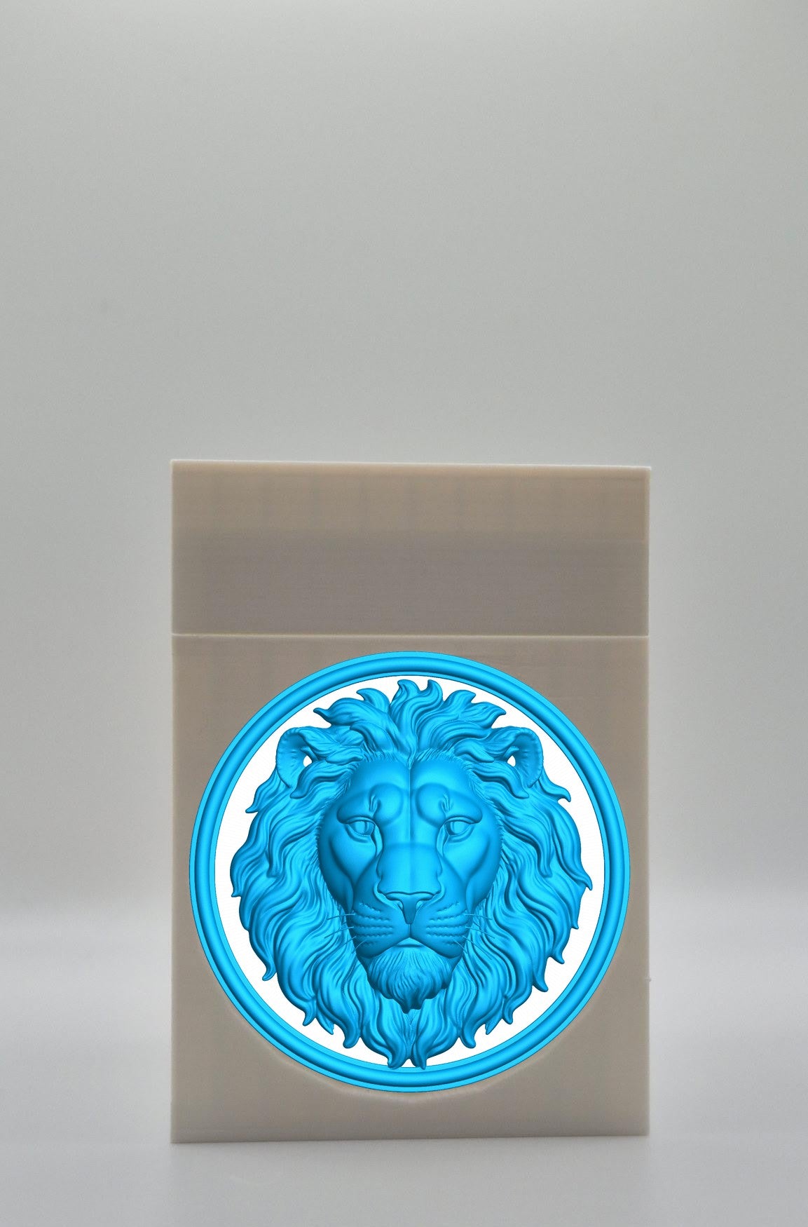 Lion Card Box — White