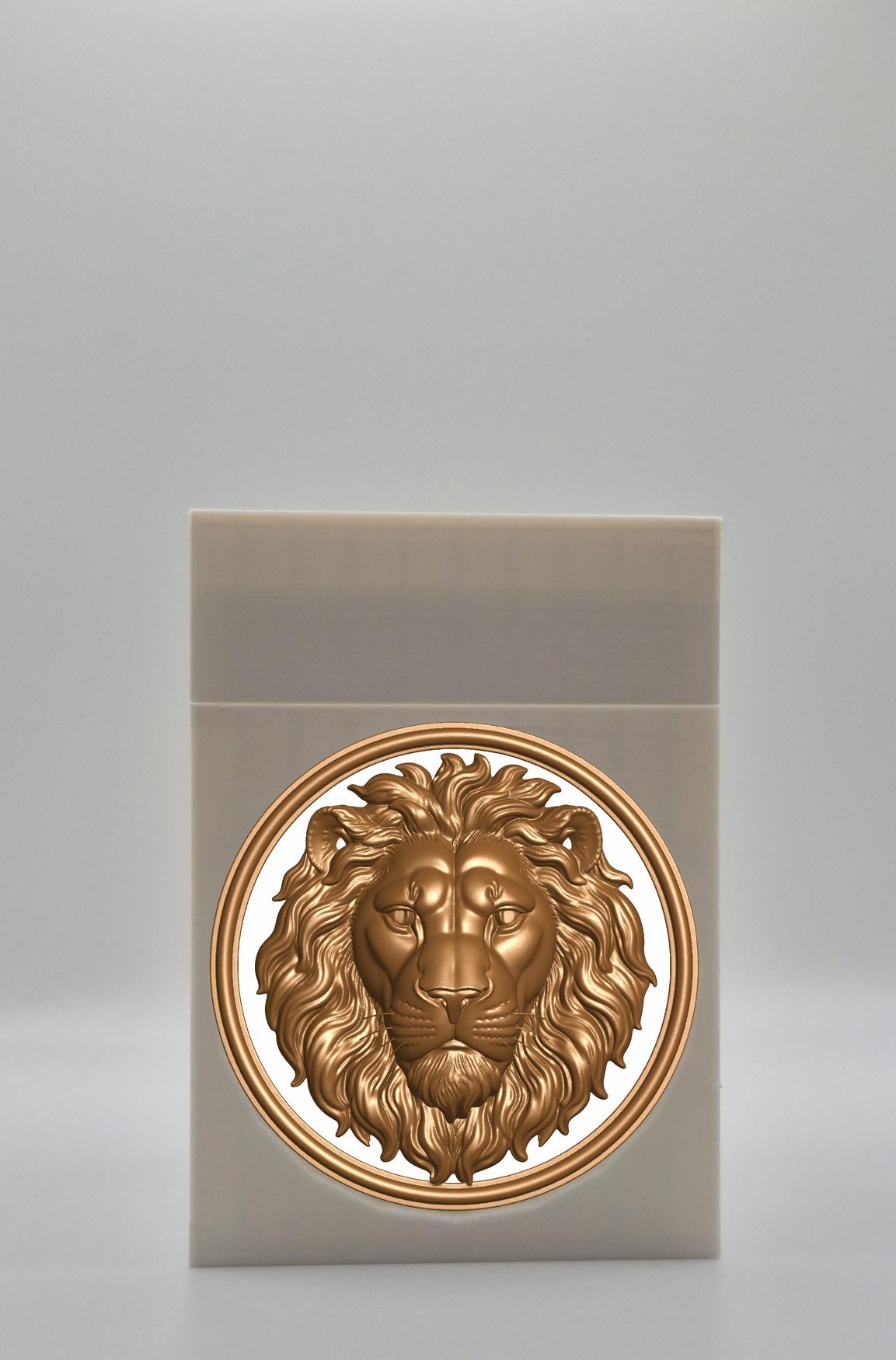 Lion Card Box — White