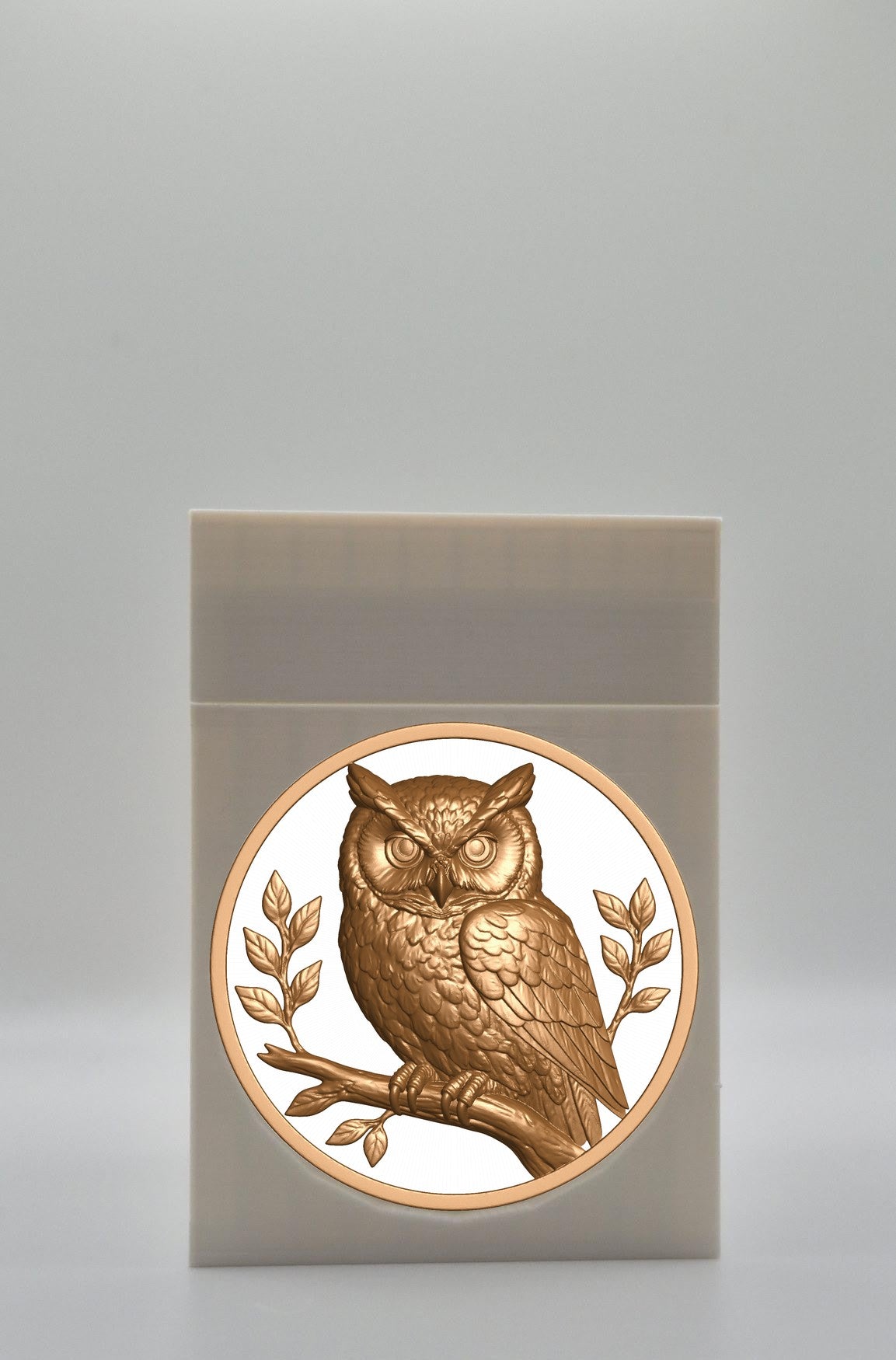 Owl Card Box — White