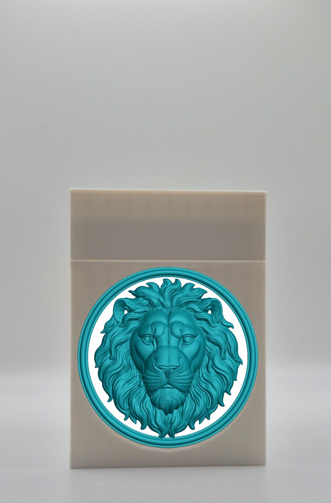Lion Card Box — White