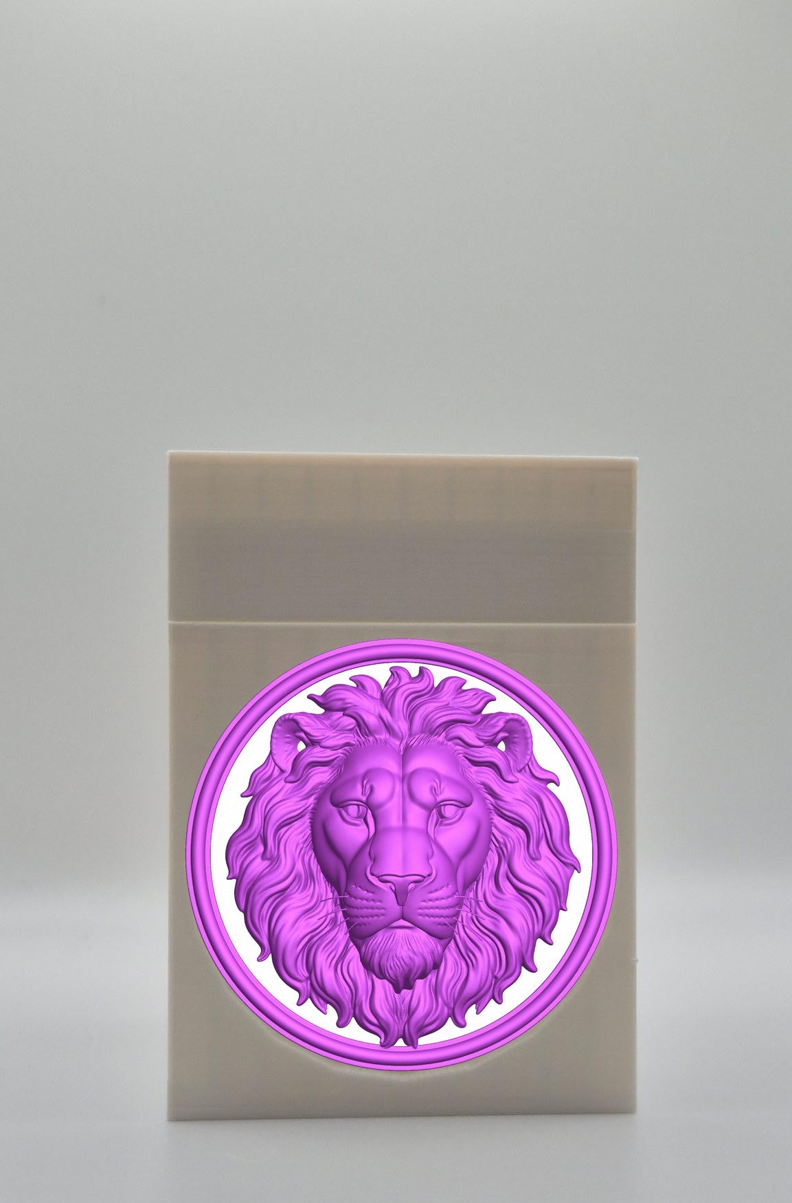 Lion Card Box — White