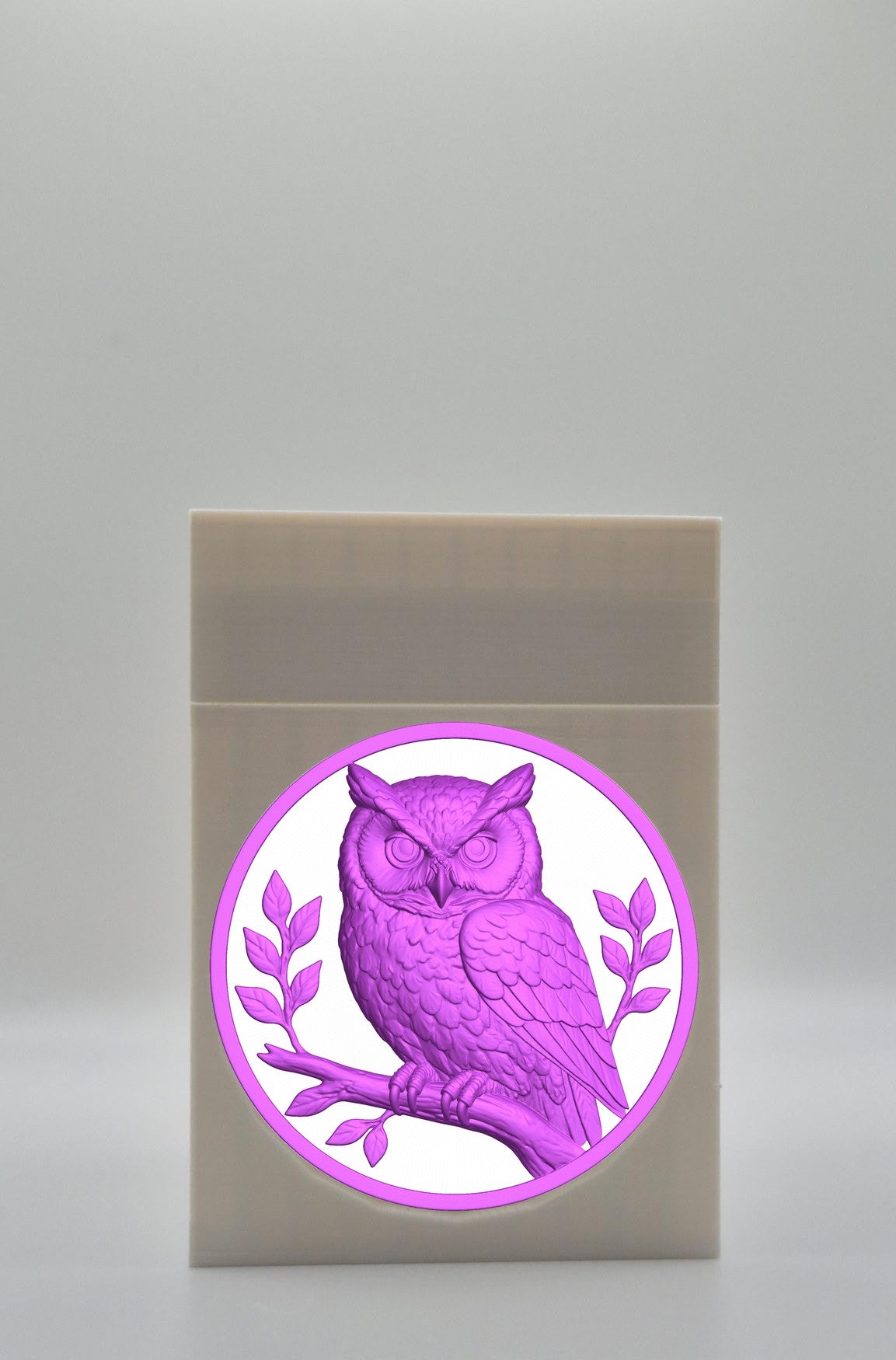 Owl Card Box — White