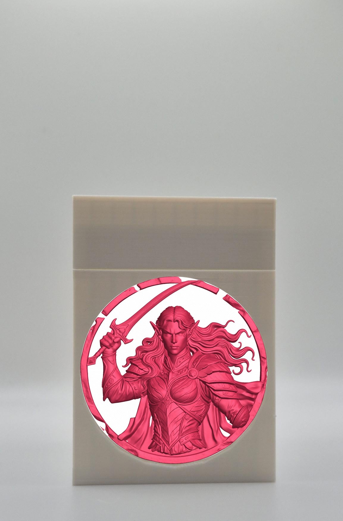 Elvish Warrior Card Box — White