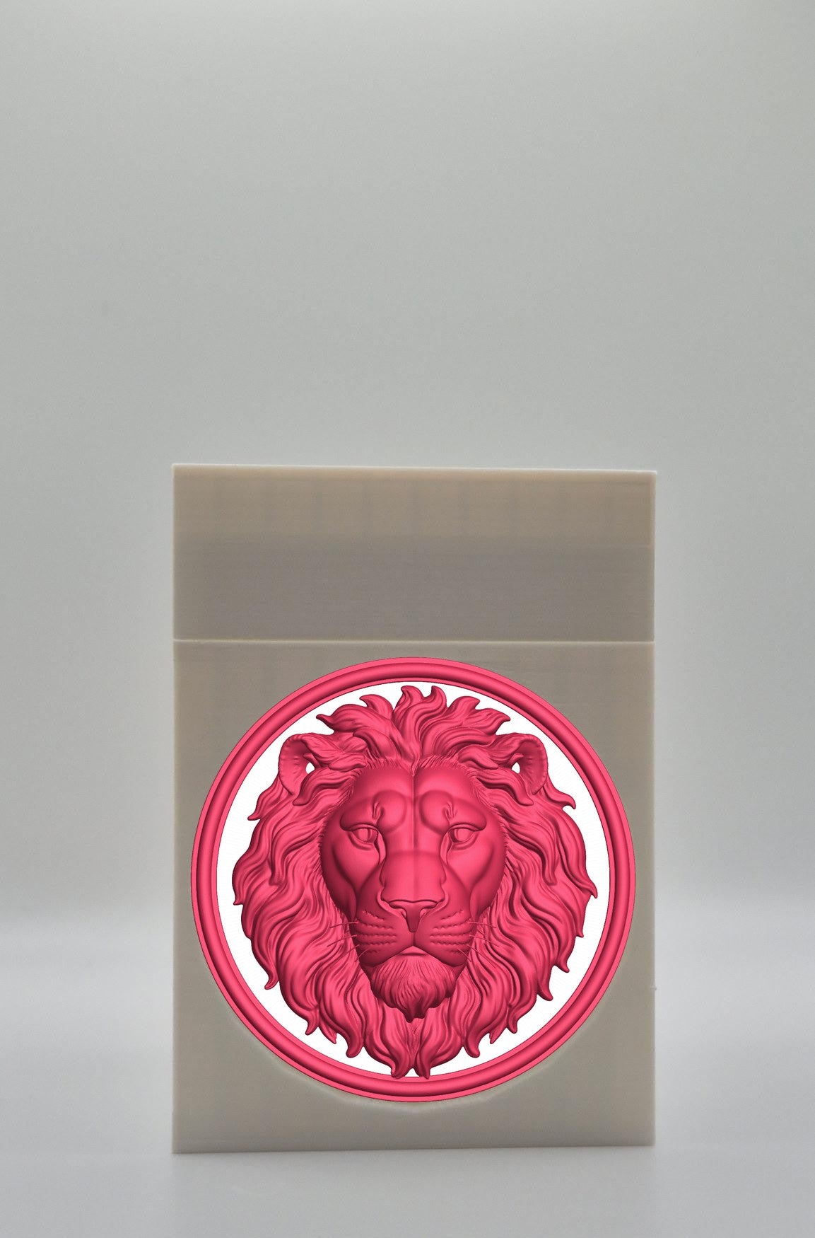 Lion Card Box — White