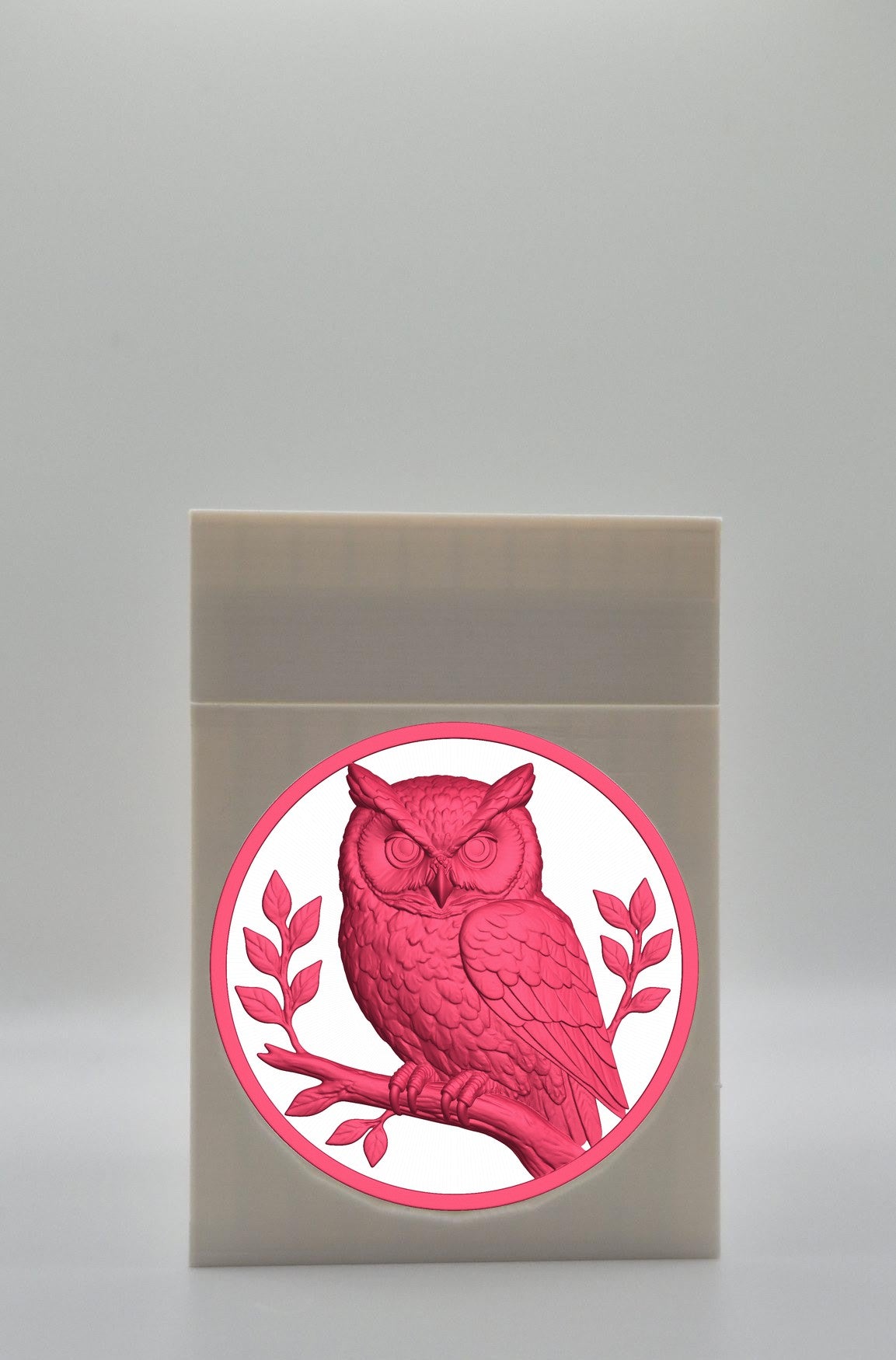Owl Card Box — White