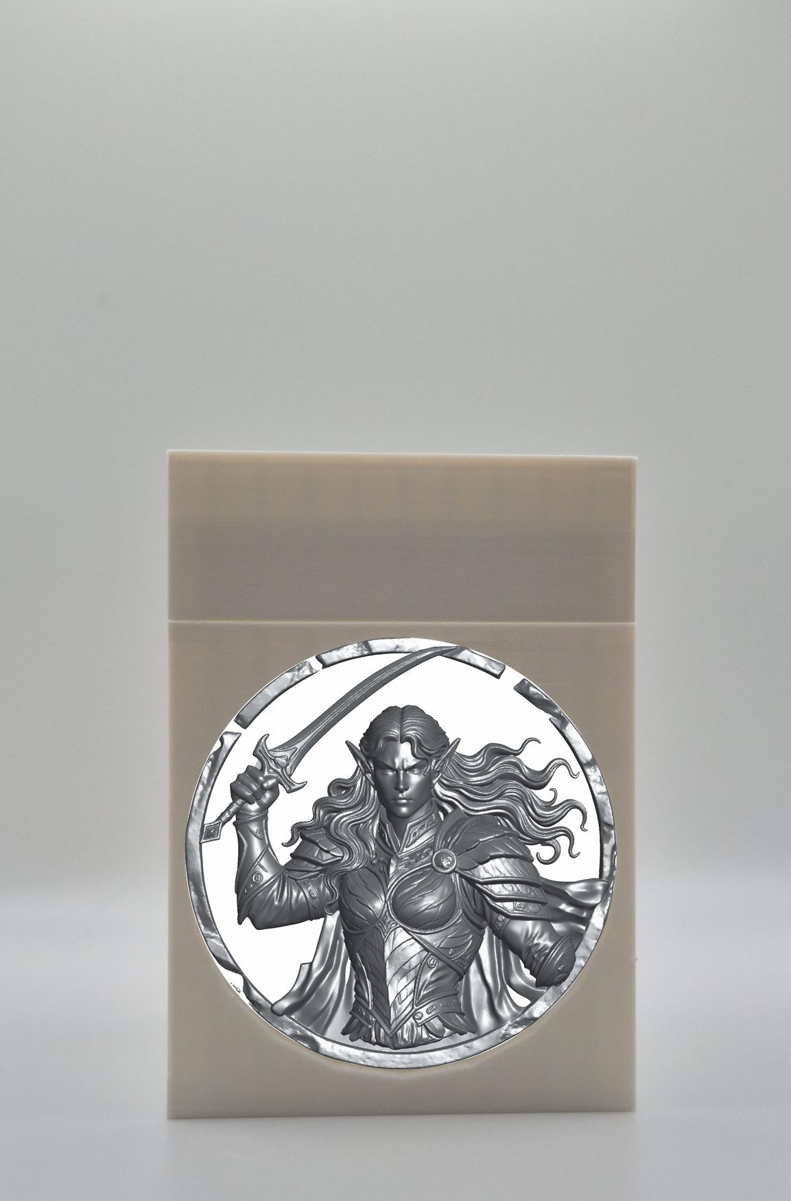Elvish Warrior Card Box — White