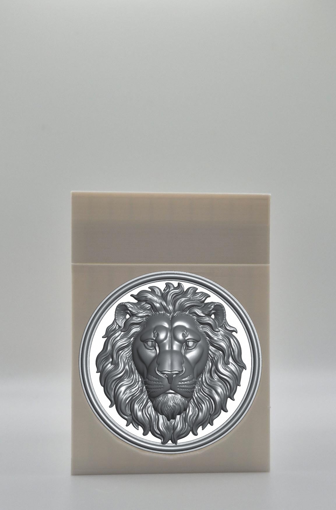 Lion Card Box — White