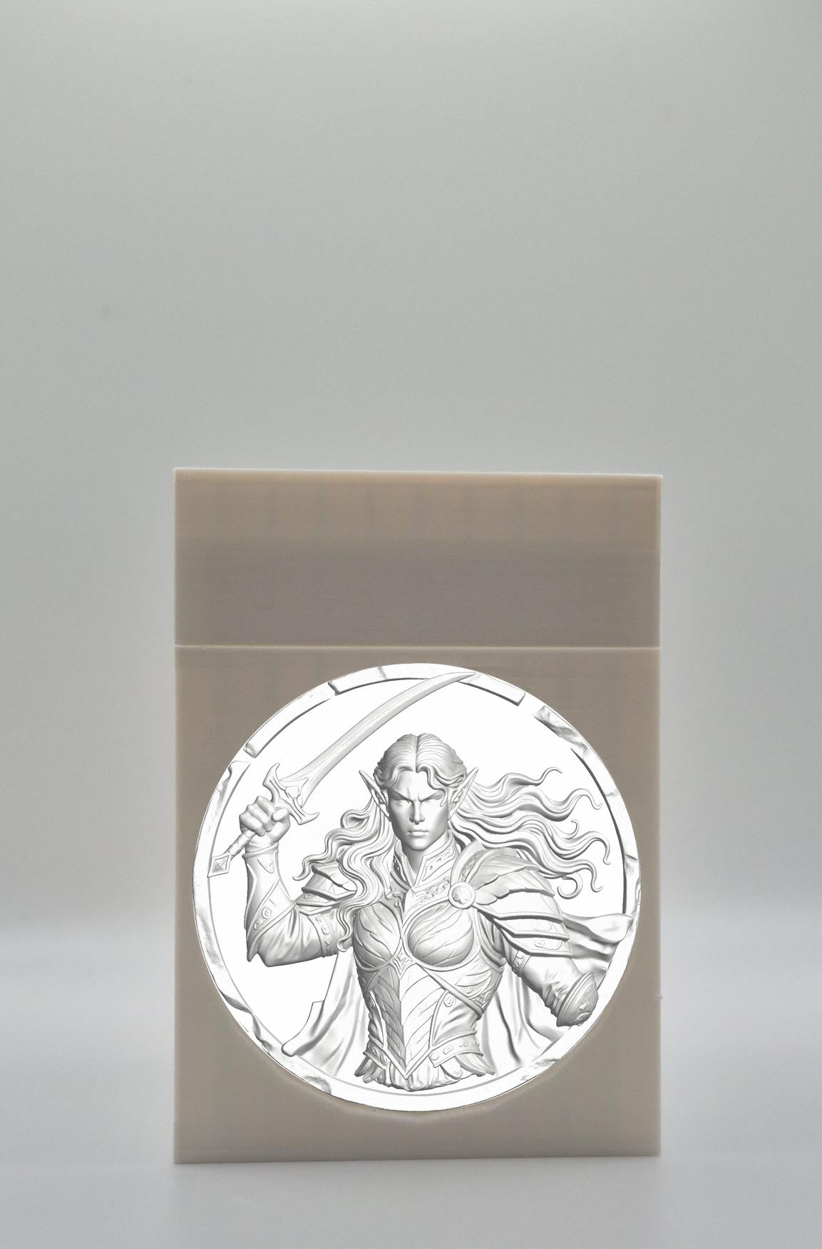 Elvish Warrior Card Box — White