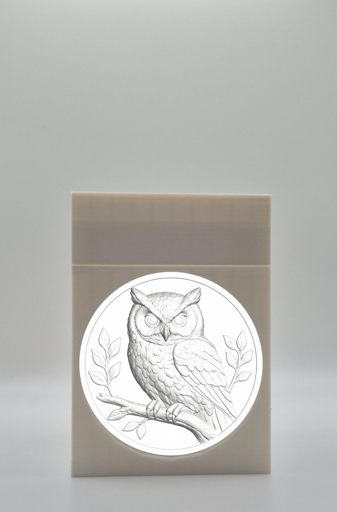Owl Card Box — White