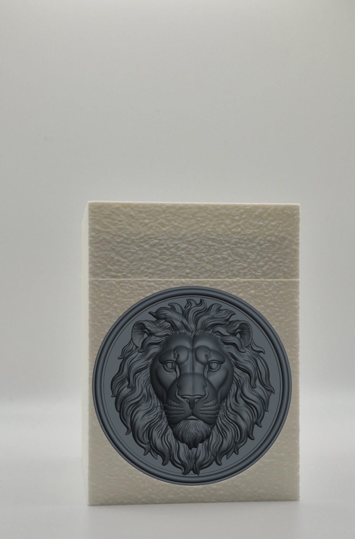 Lion Card Box — White