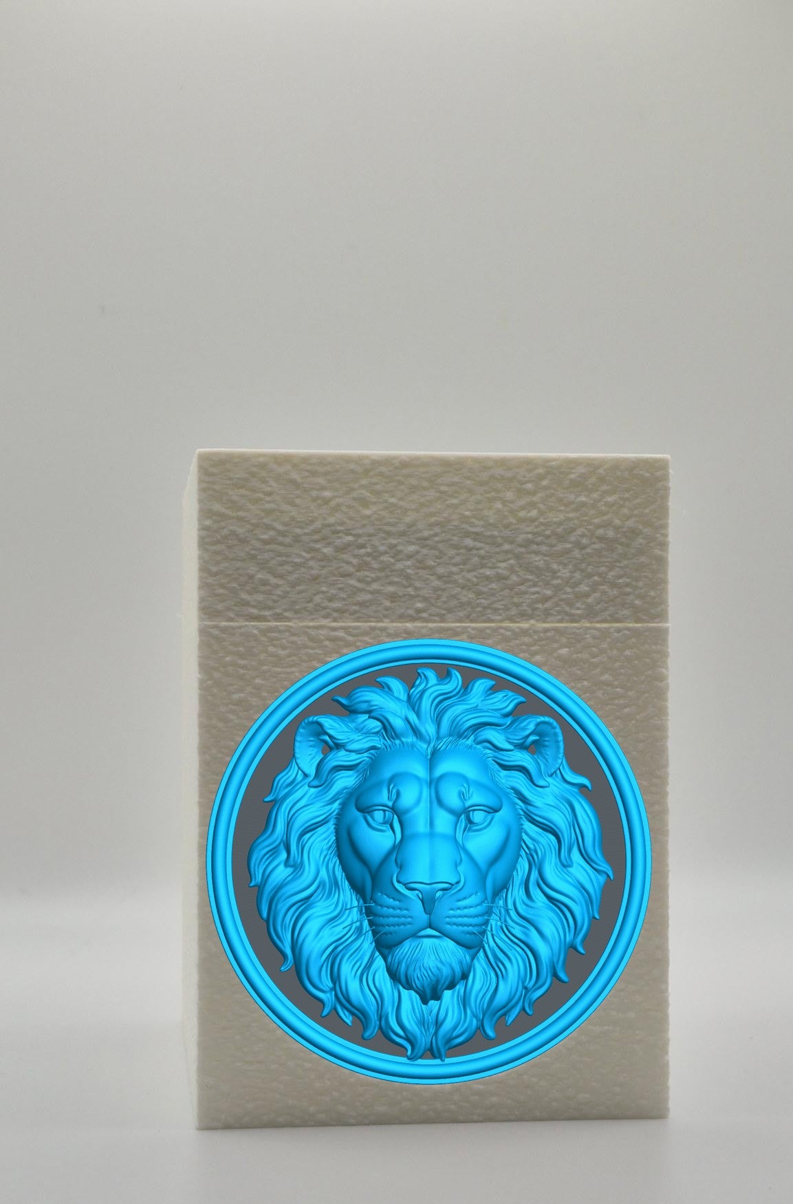 Lion Card Box — White