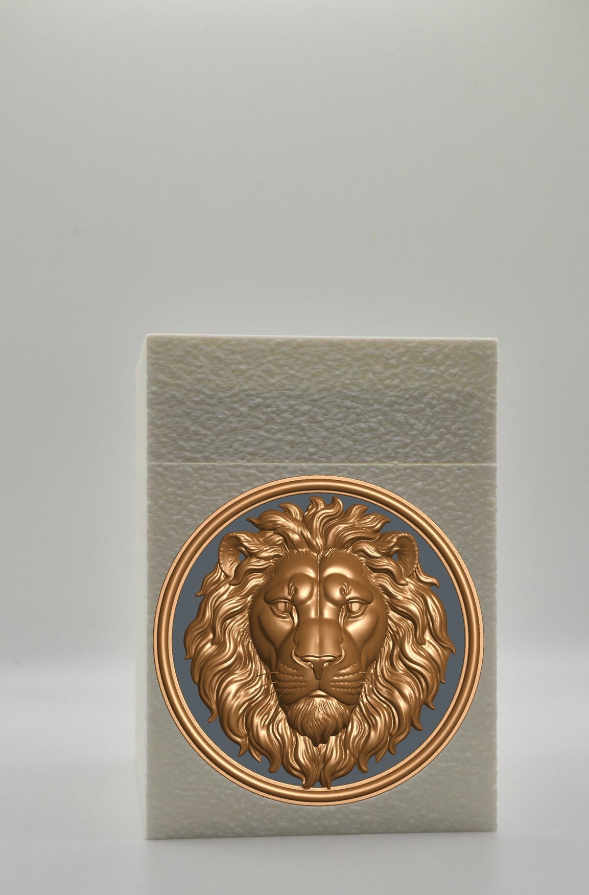 Lion Card Box — White