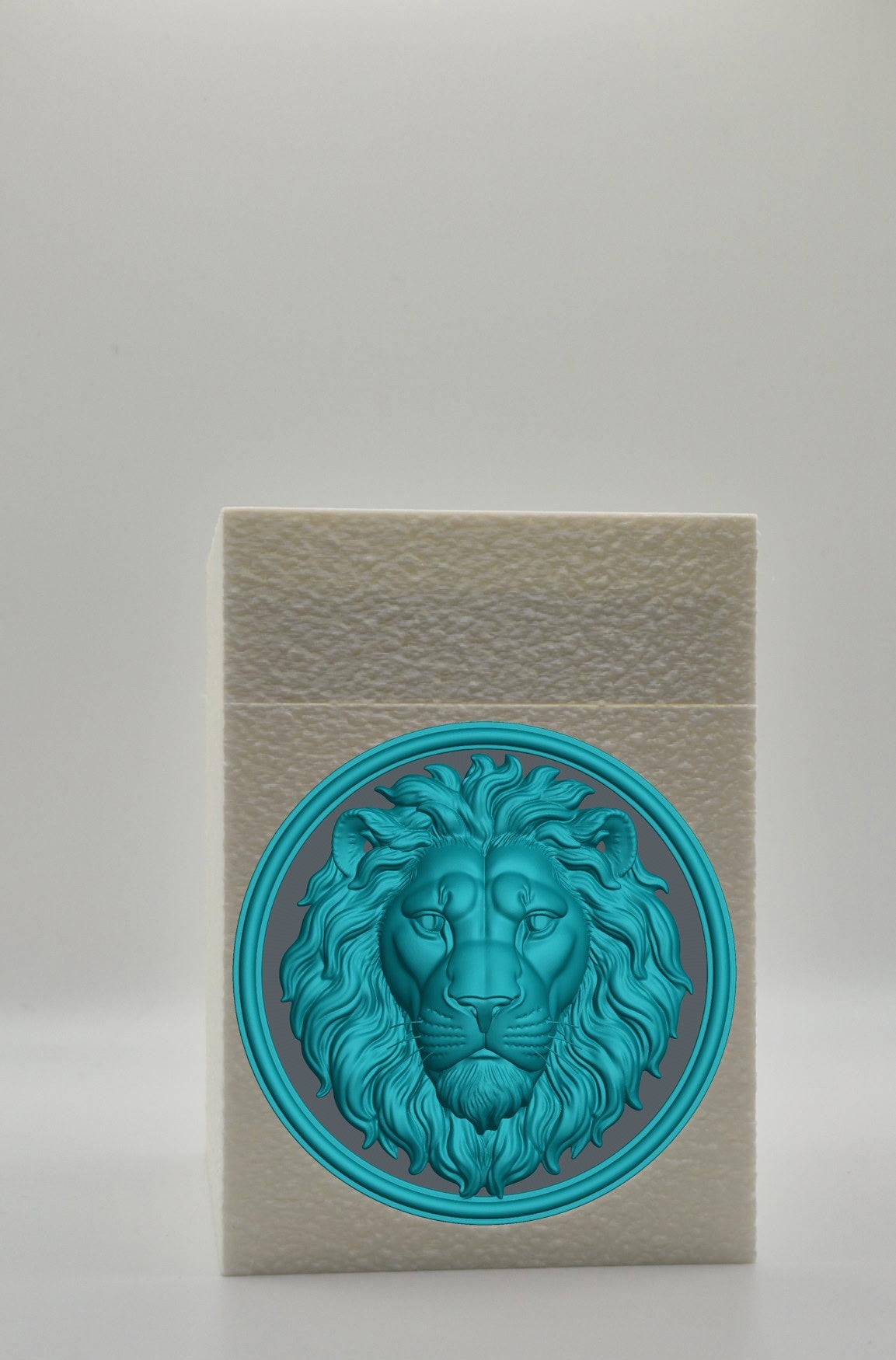 Lion Card Box — White