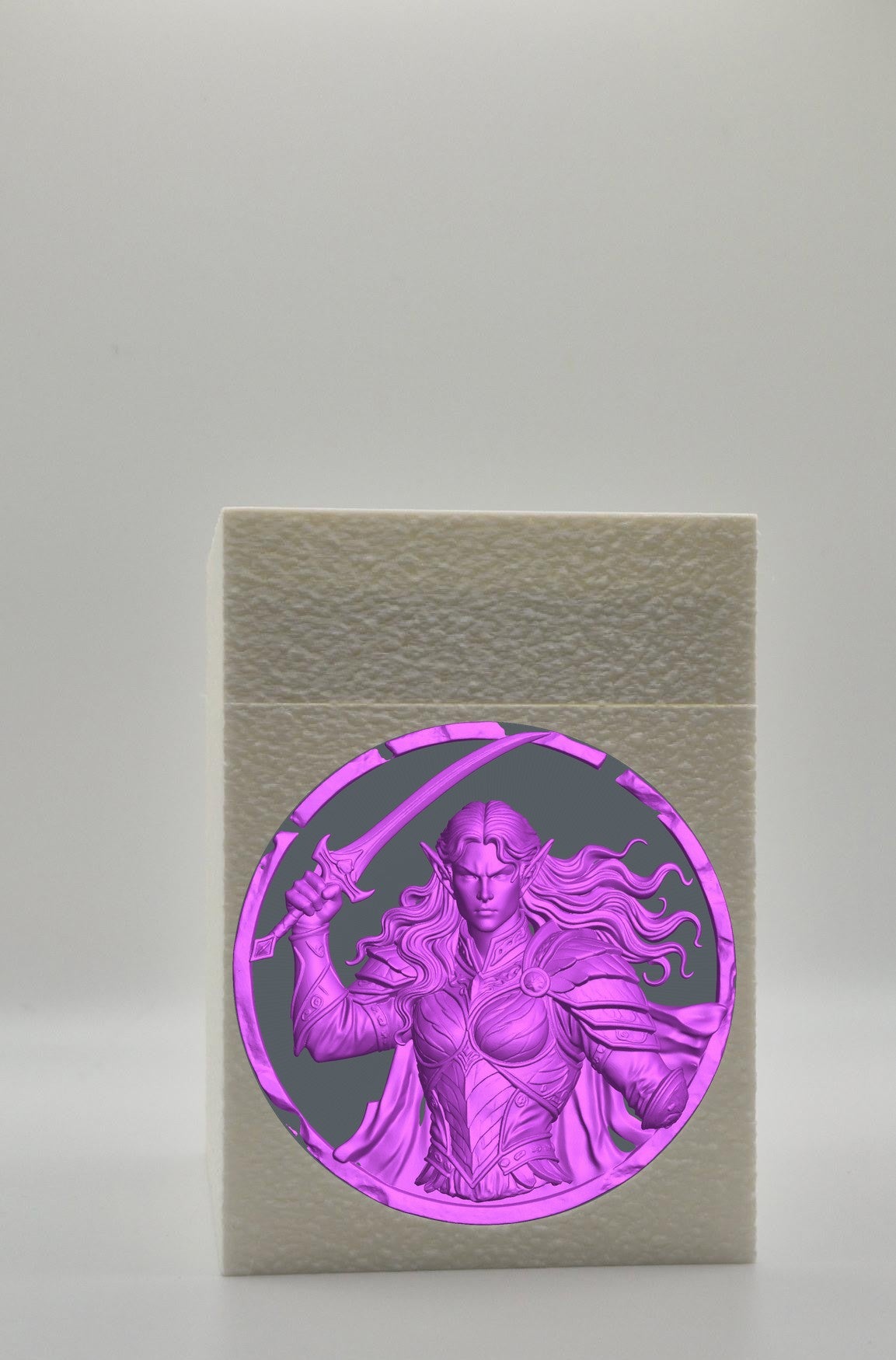 Elvish Warrior Card Box — White