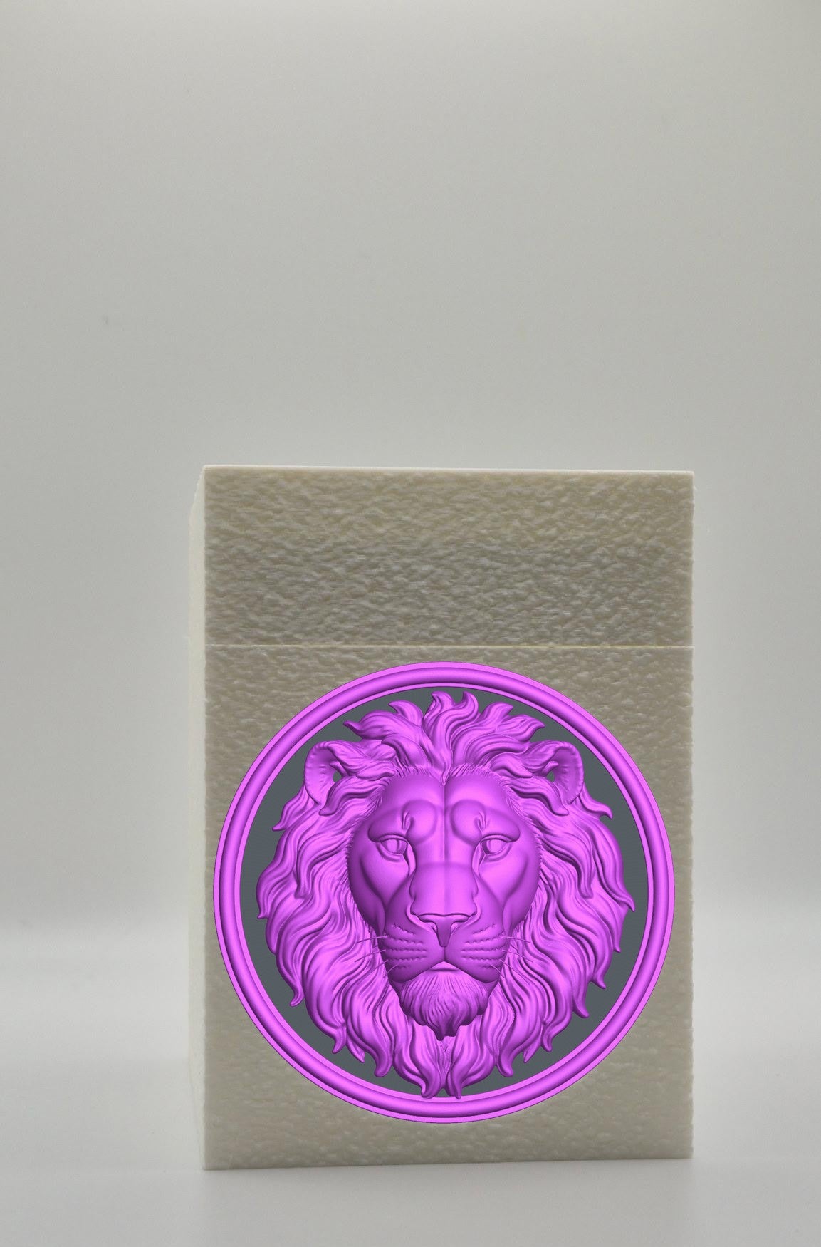 Lion Card Box — White