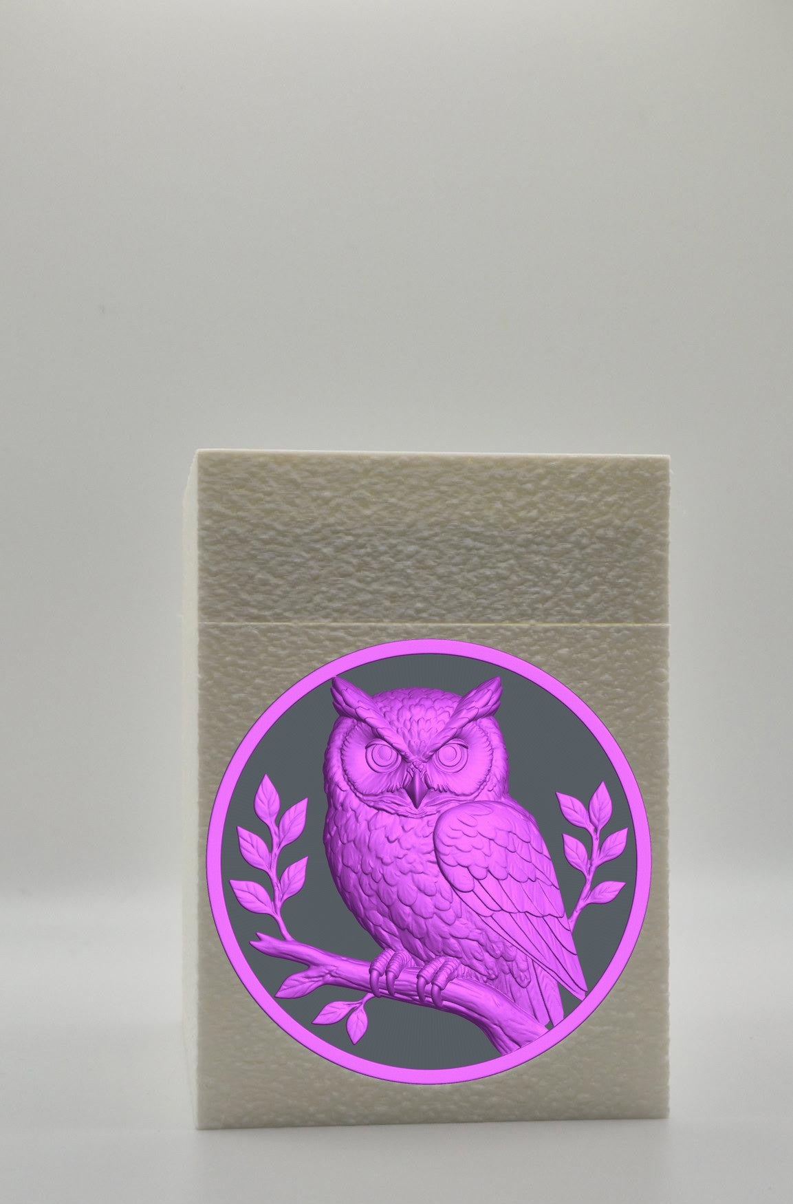 Owl Card Box — White