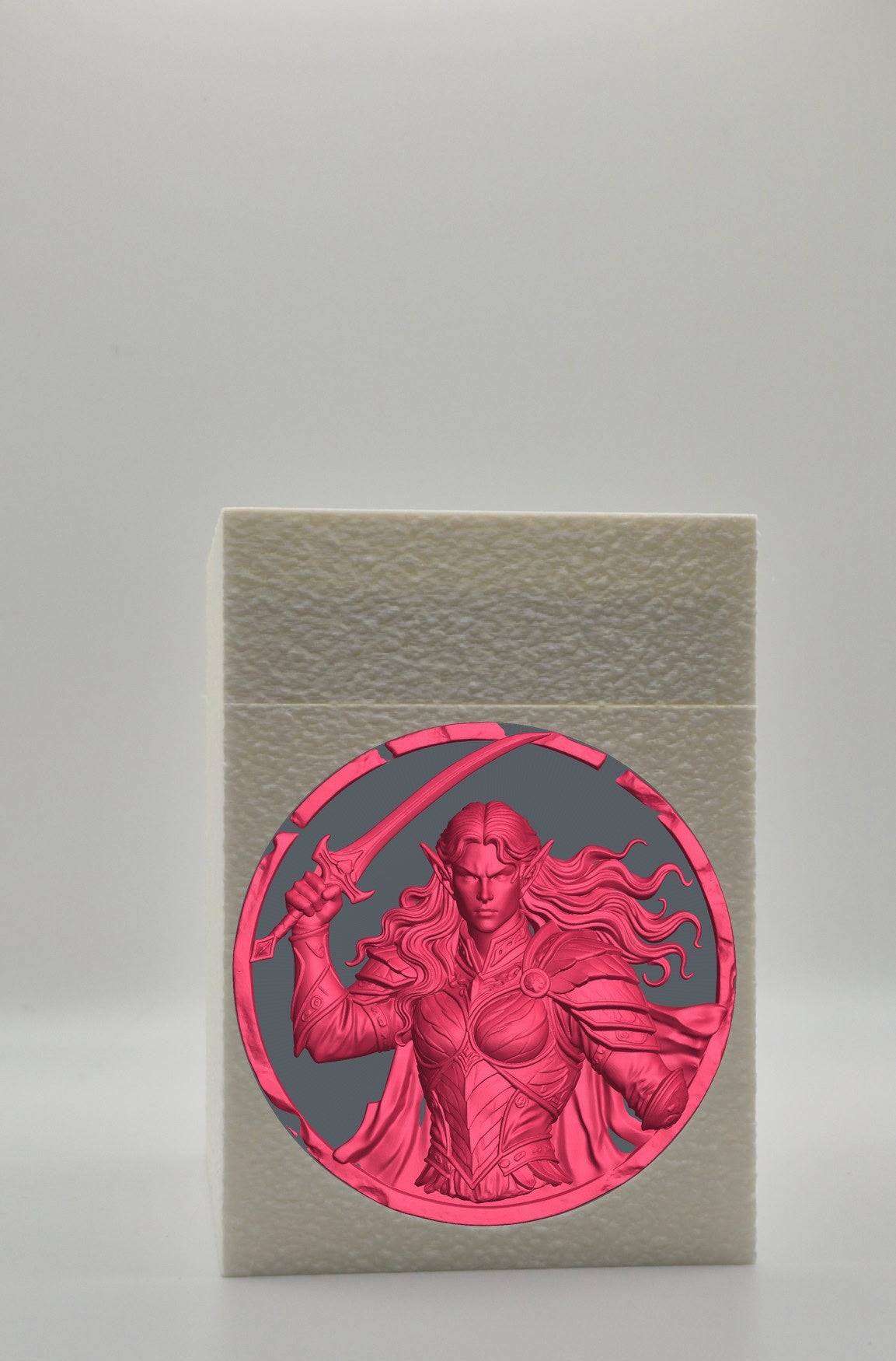 Elvish Warrior Card Box — White