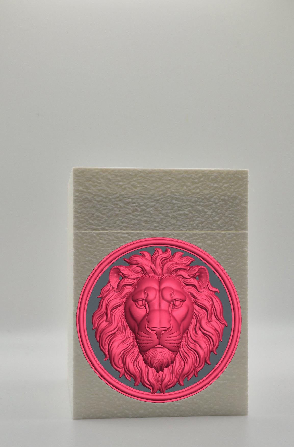 Lion Card Box — White