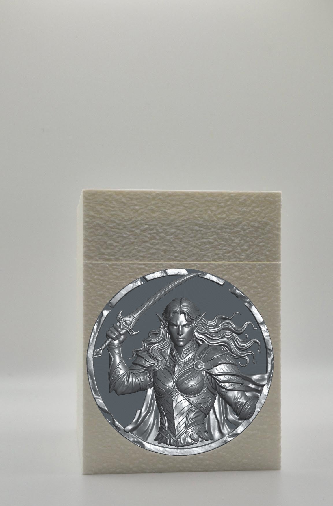 Elvish Warrior Card Box — White