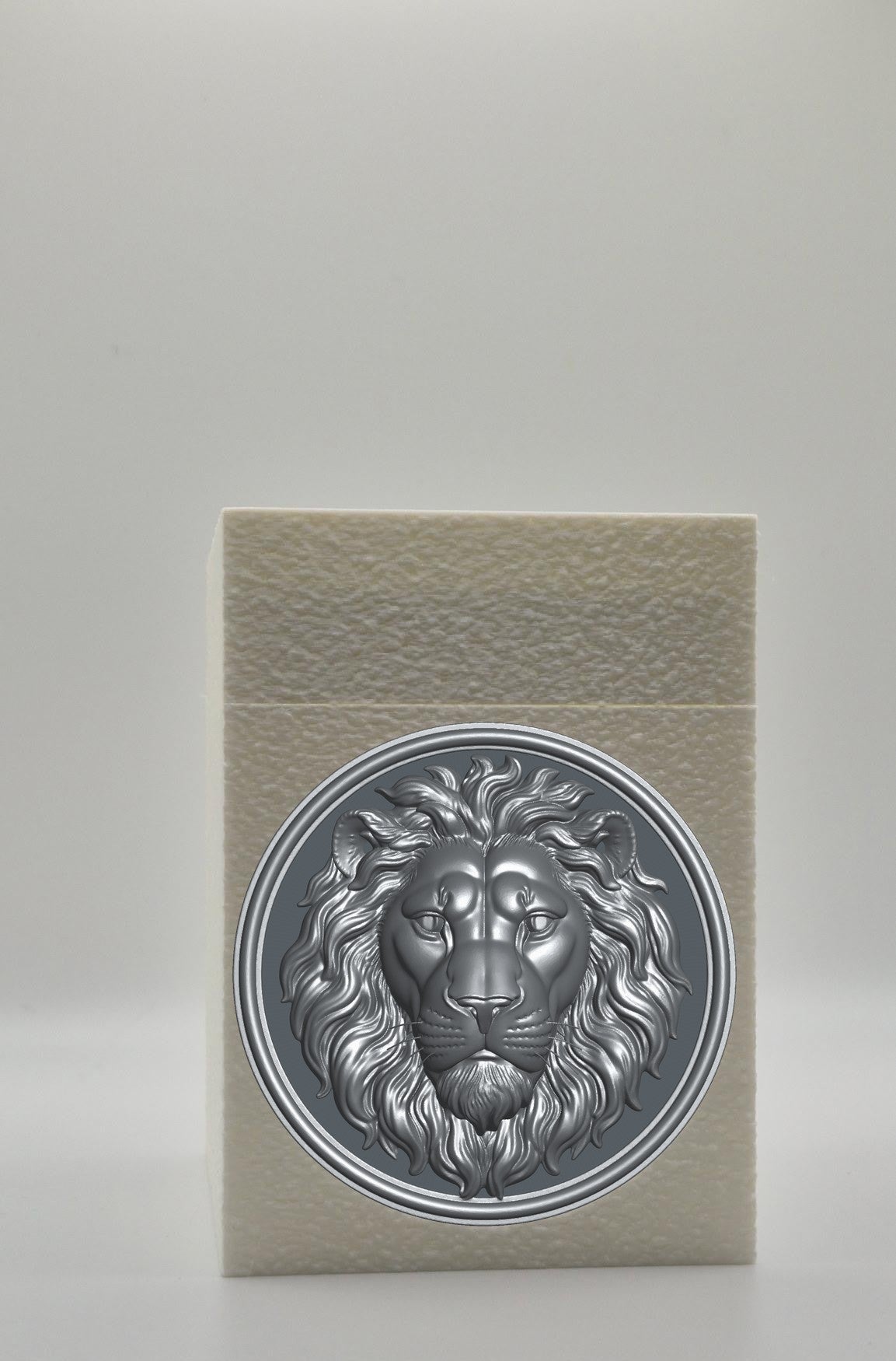 Lion Card Box — White