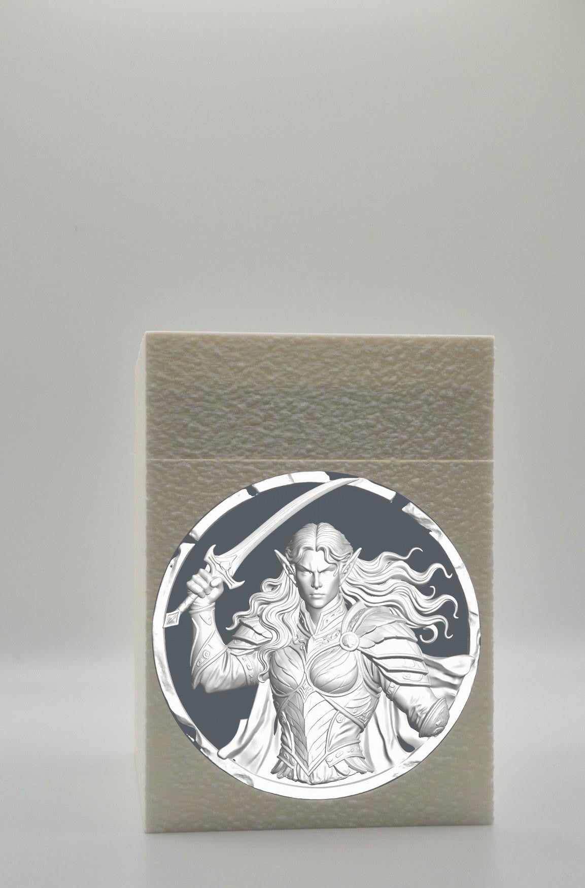 Elvish Warrior Card Box — White