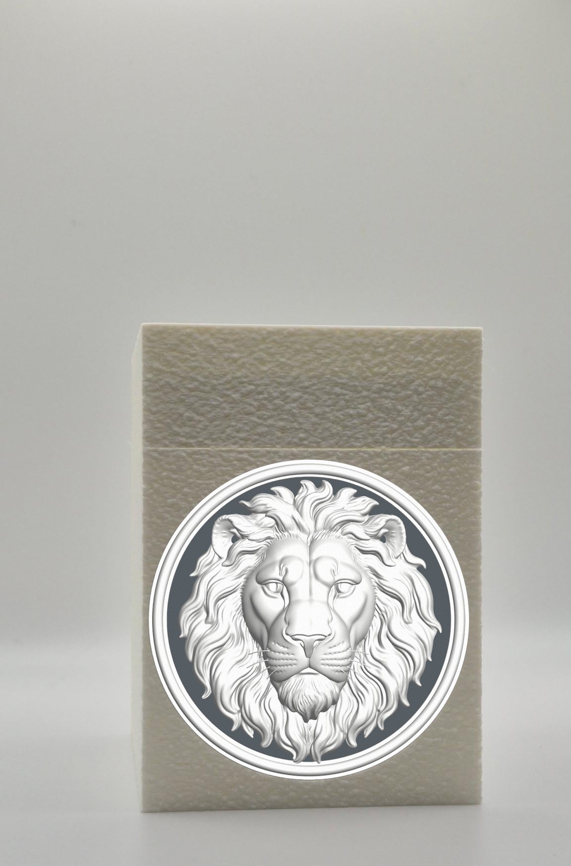 Lion Card Box — White