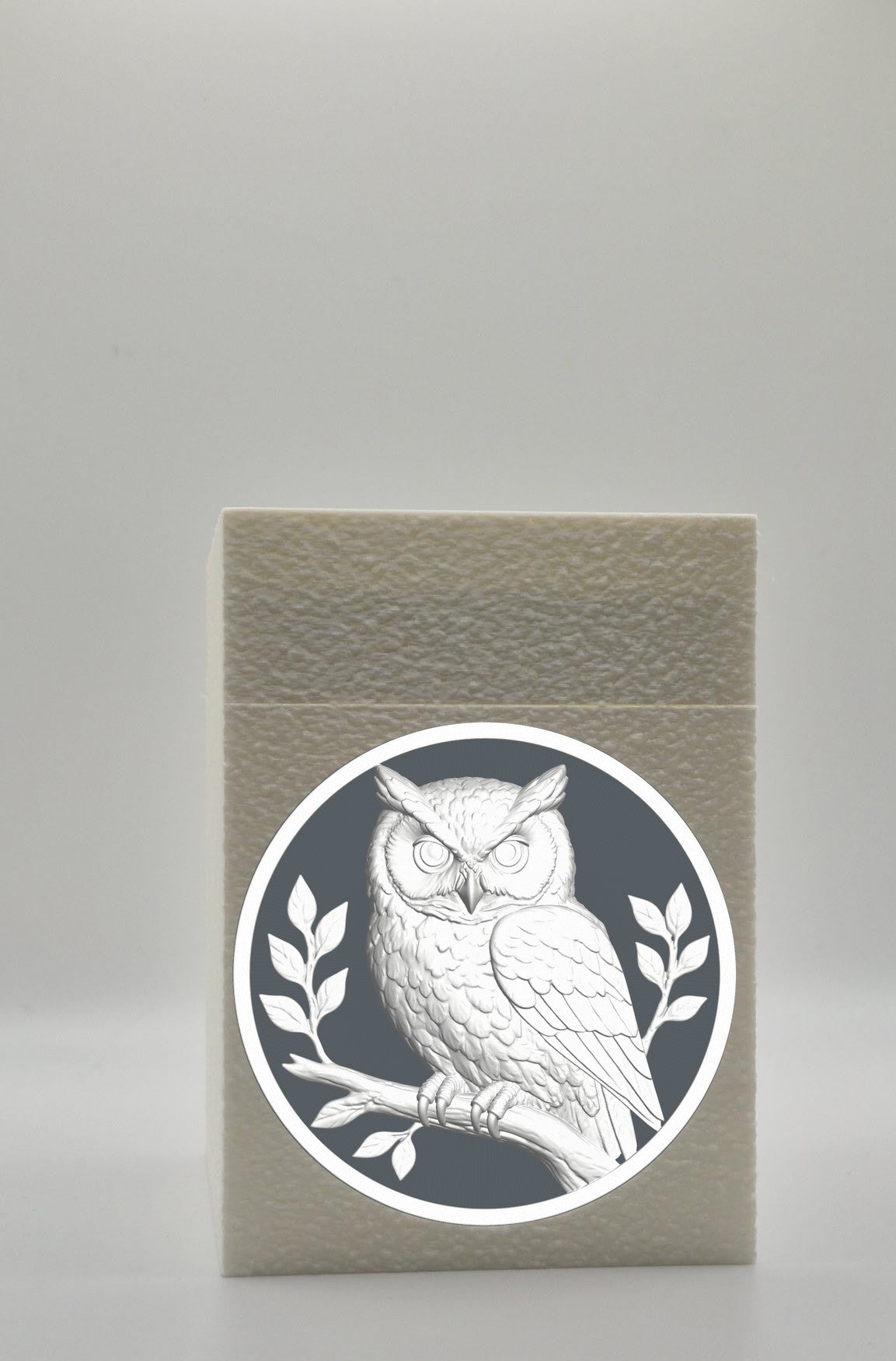 Owl Card Box — White