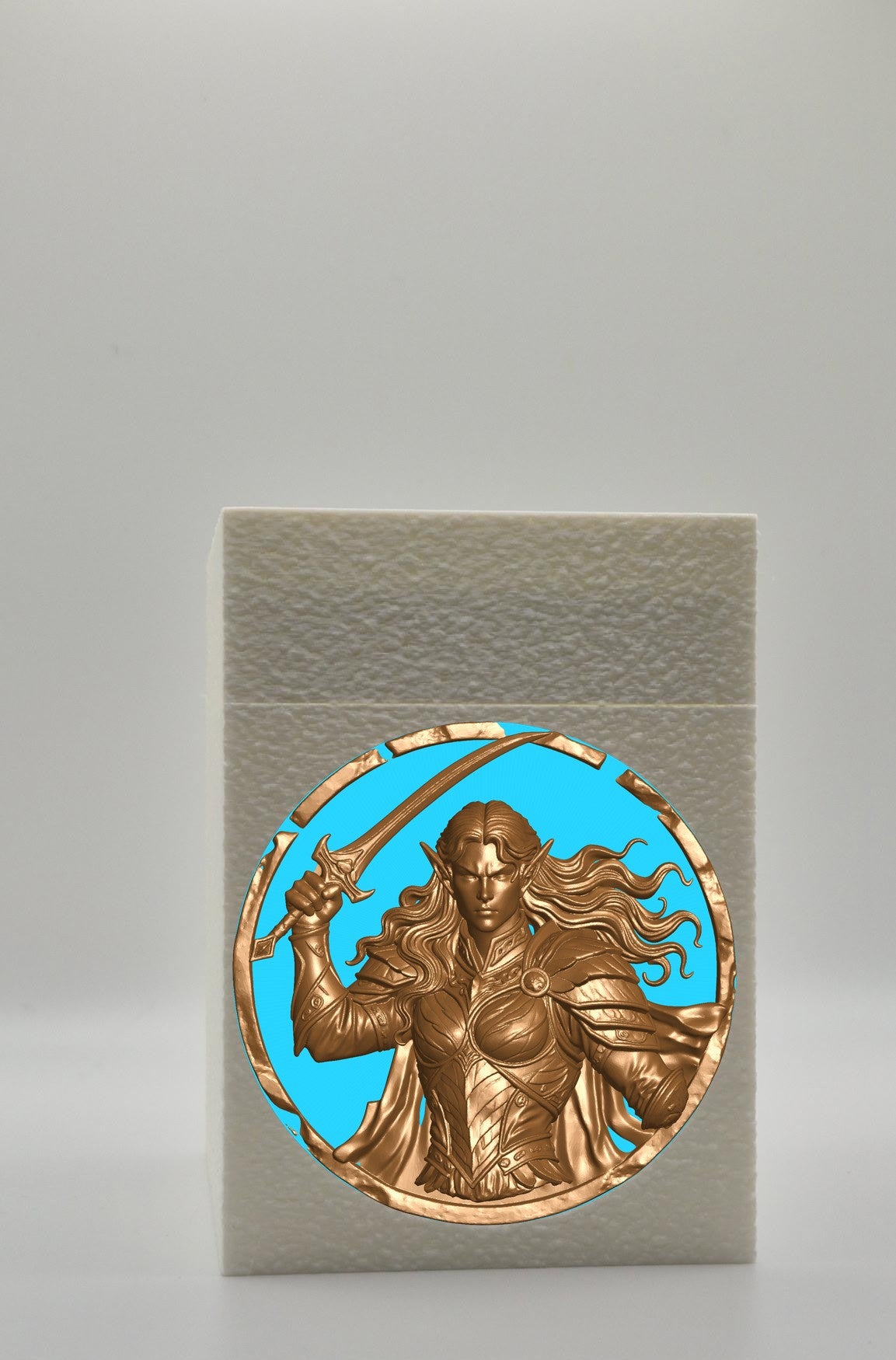 Elvish Warrior Card Box — White