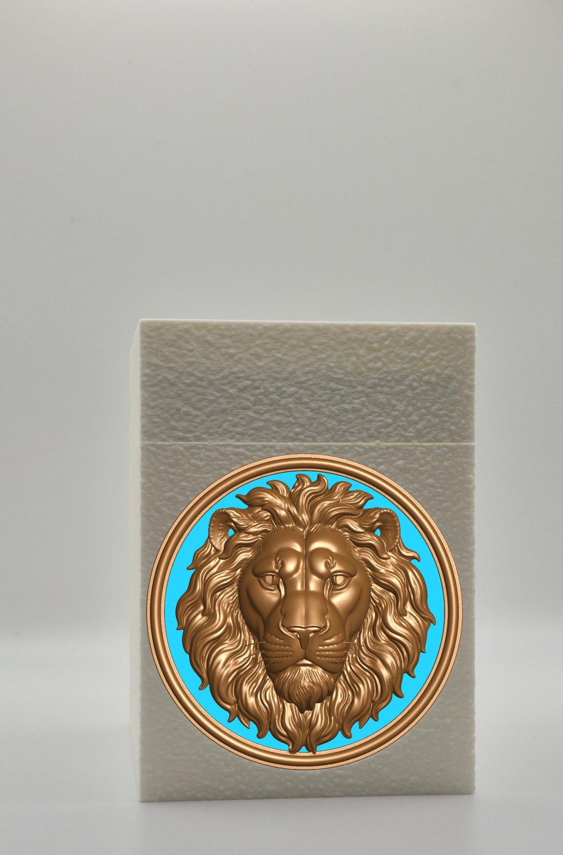 Lion Card Box — White