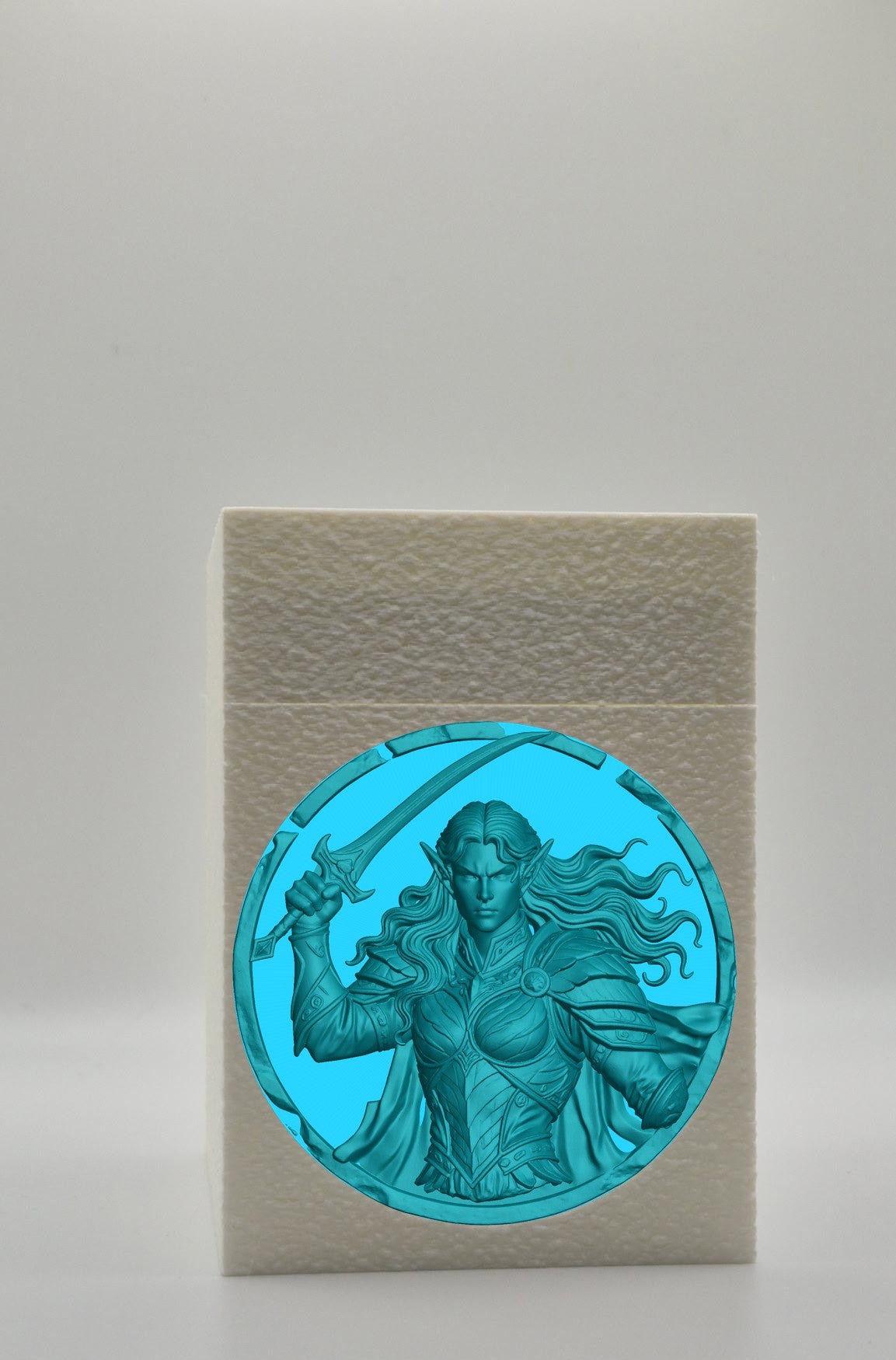 Elvish Warrior Card Box — White