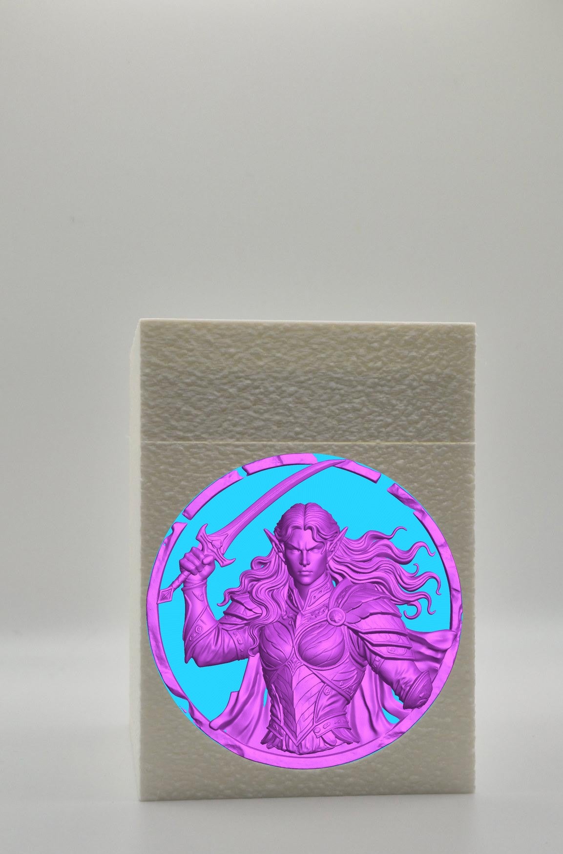 Elvish Warrior Card Box — White